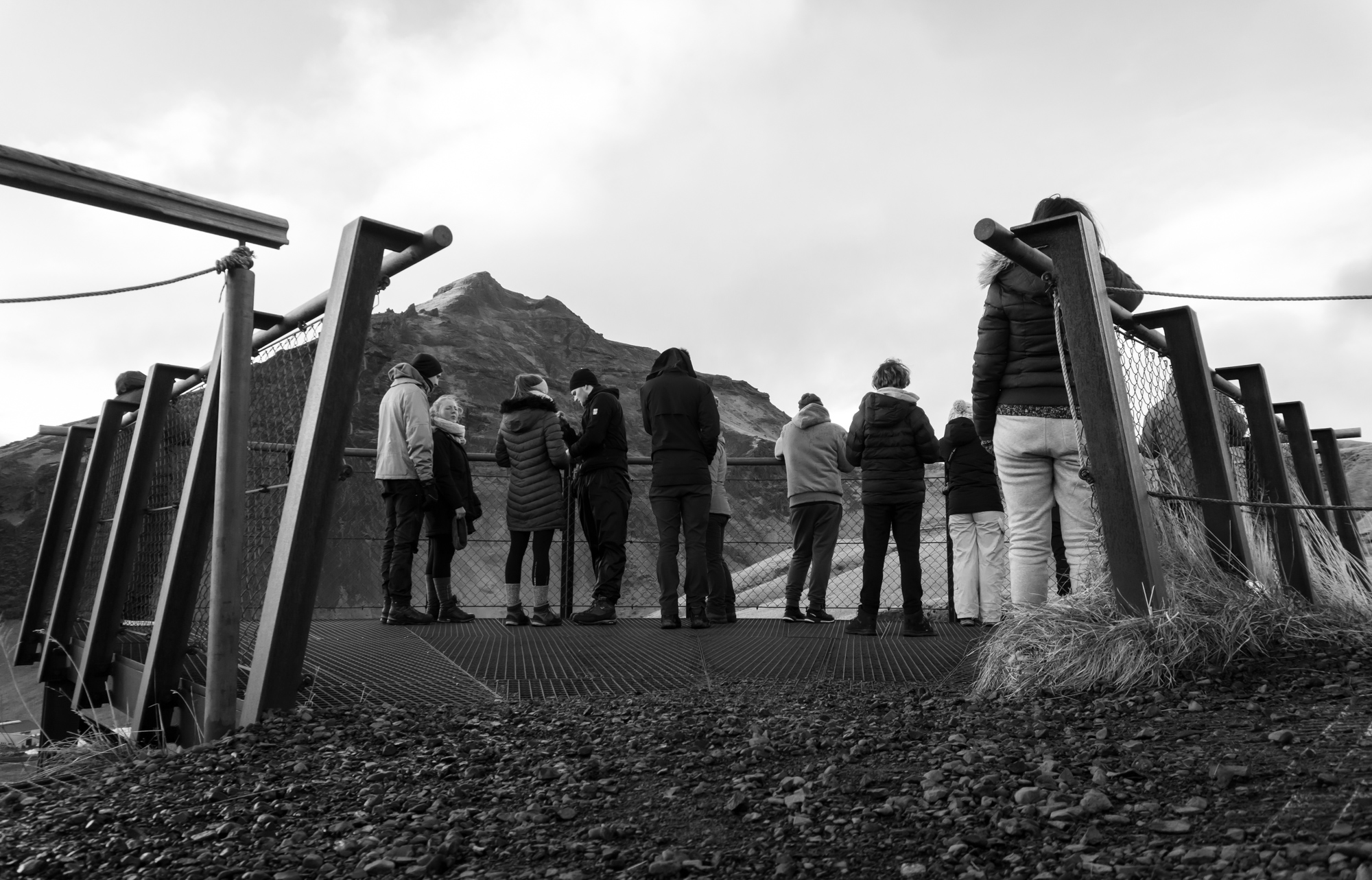 The audience of Skogafoss