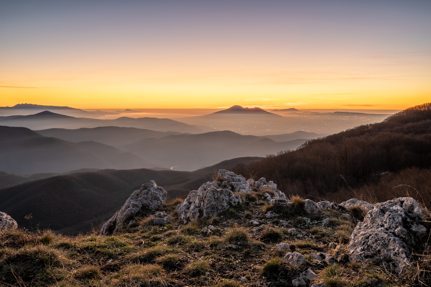 Tramonto sul Vesuvio
