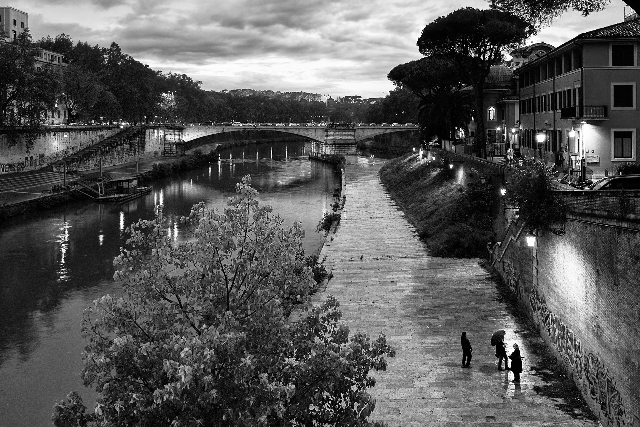 Rain on the Tiber Island