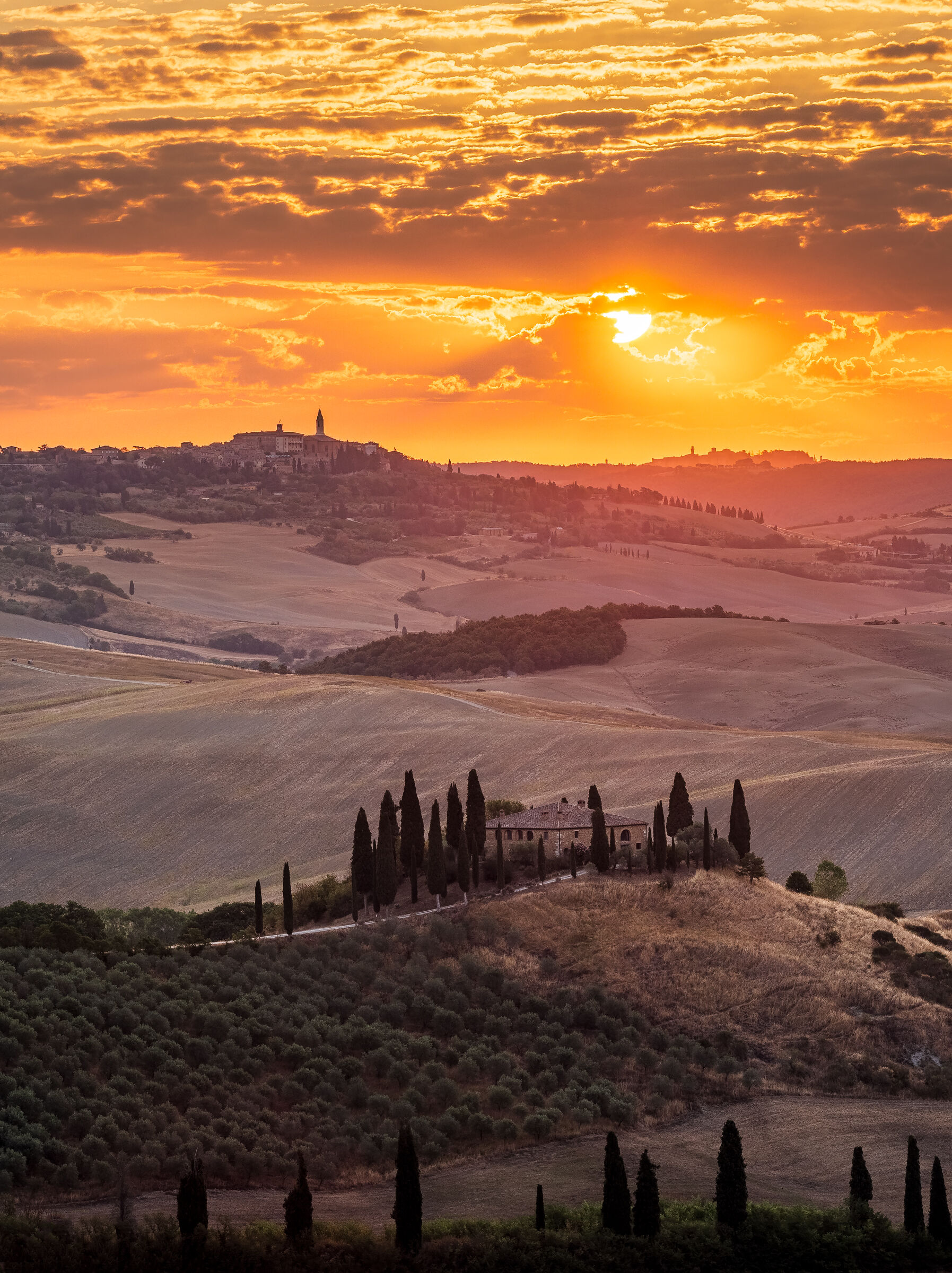 Sunrise at the belvedere farm
