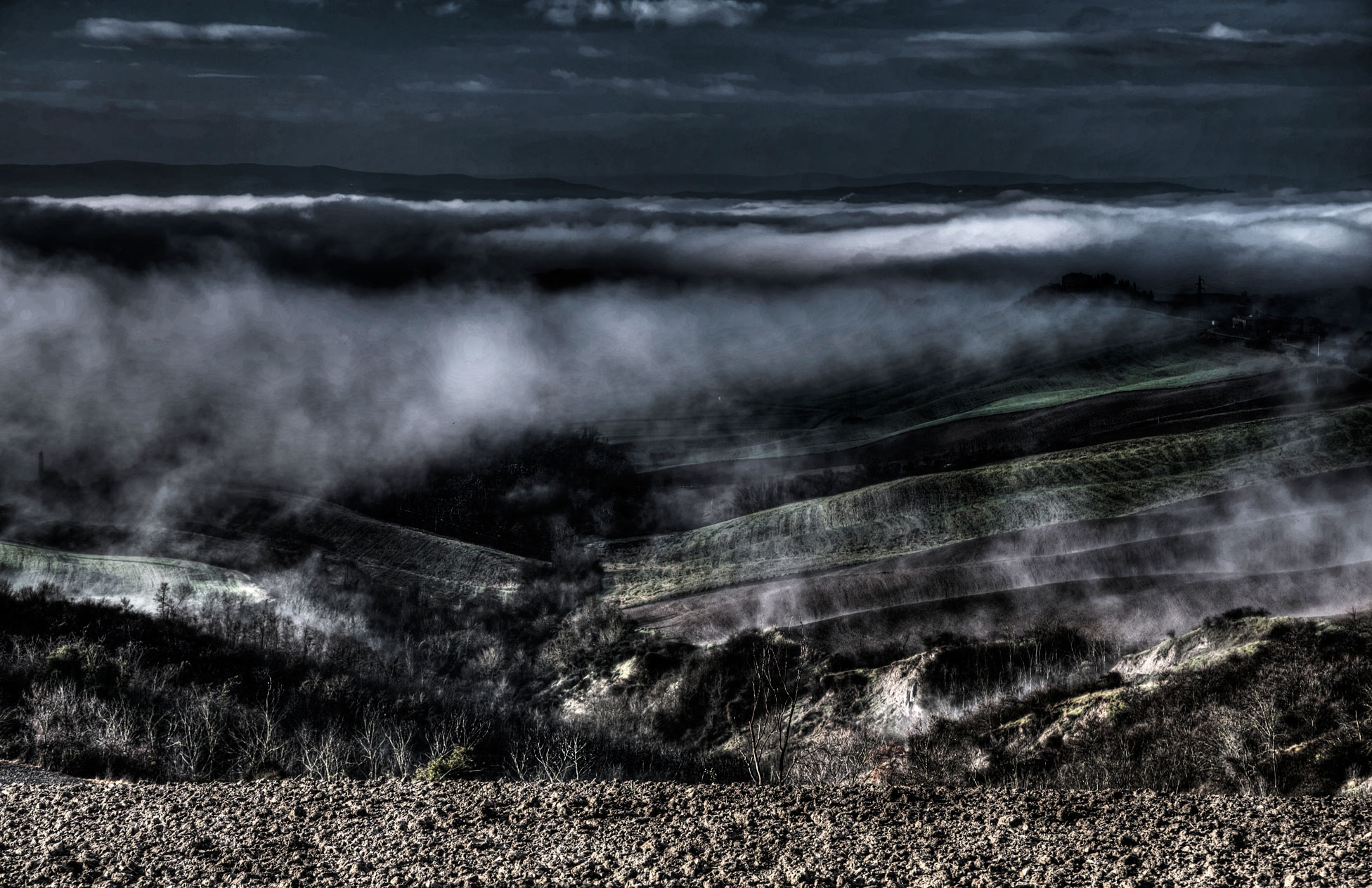 under the fog ......