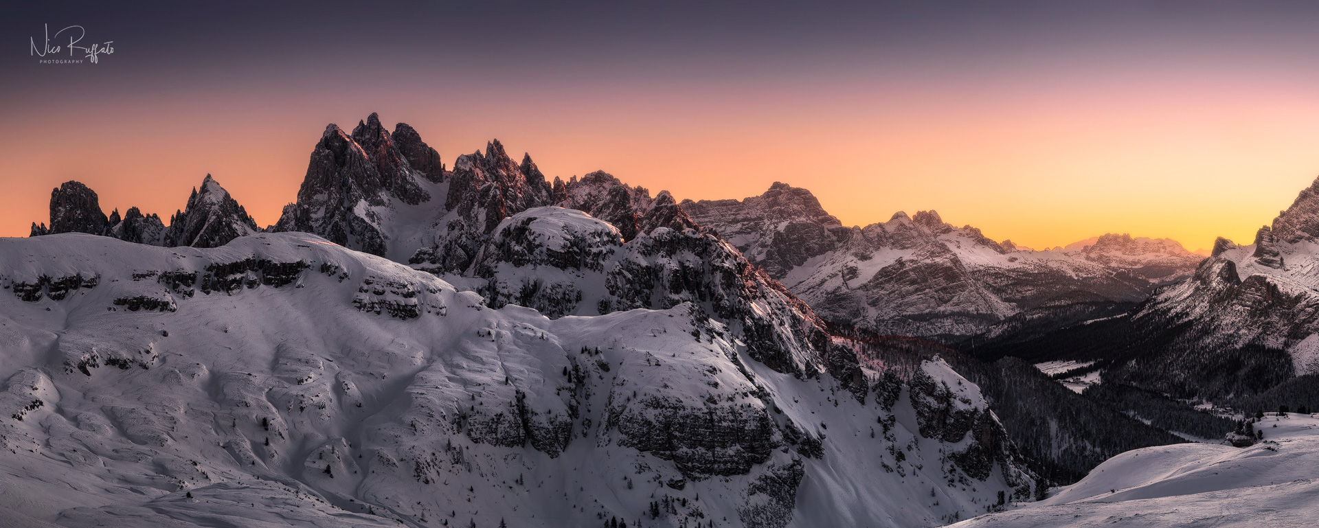 Cadini di Misurina at sunset