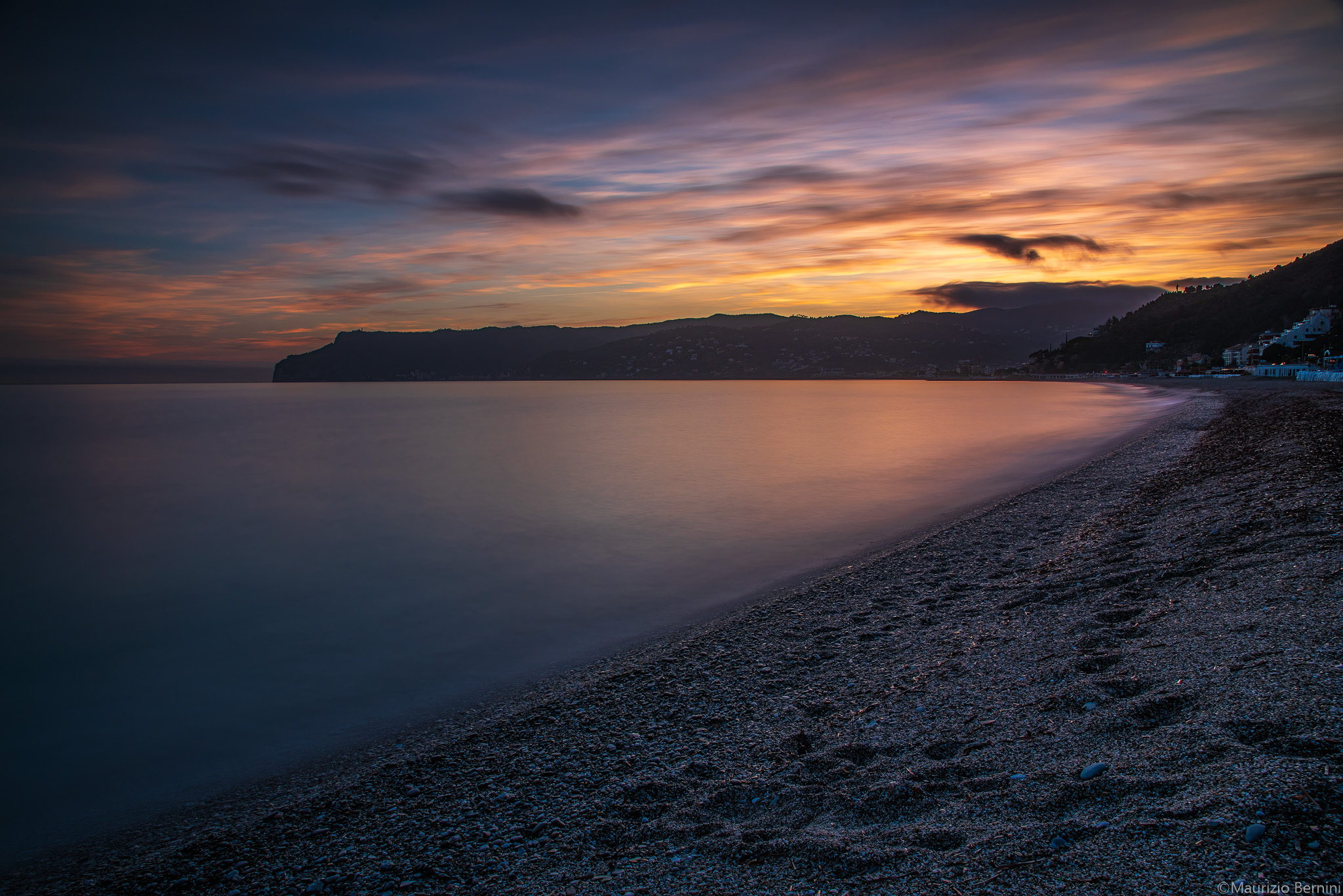 Sunset from Spotorno to Noli