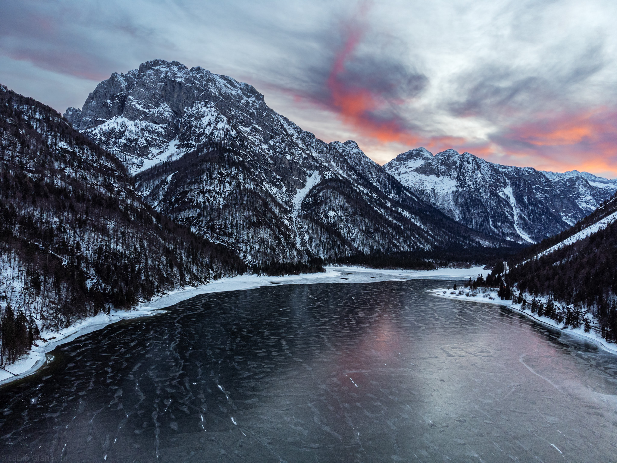 Tramonto al lago del Predil