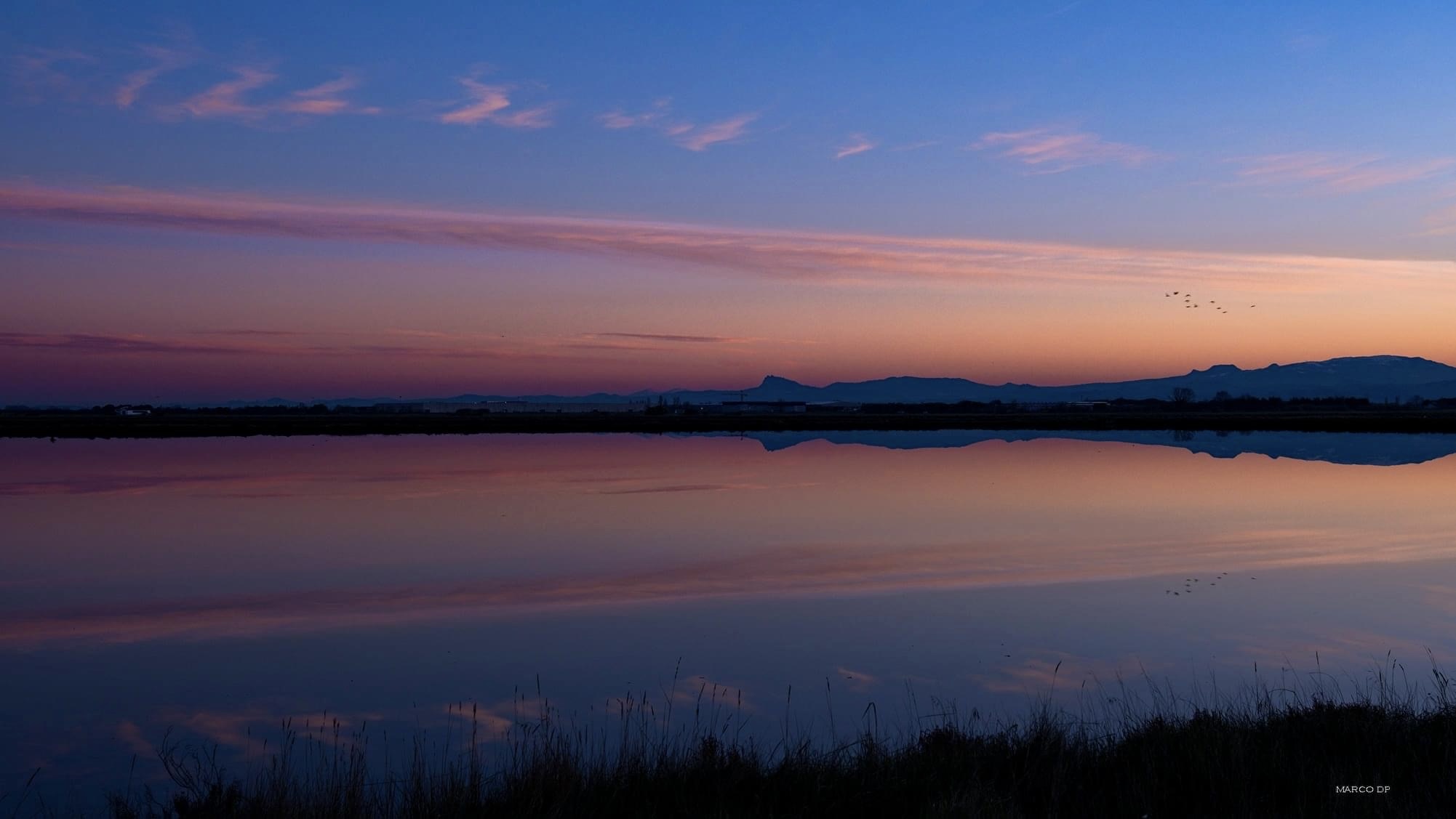 The salt pans in winter