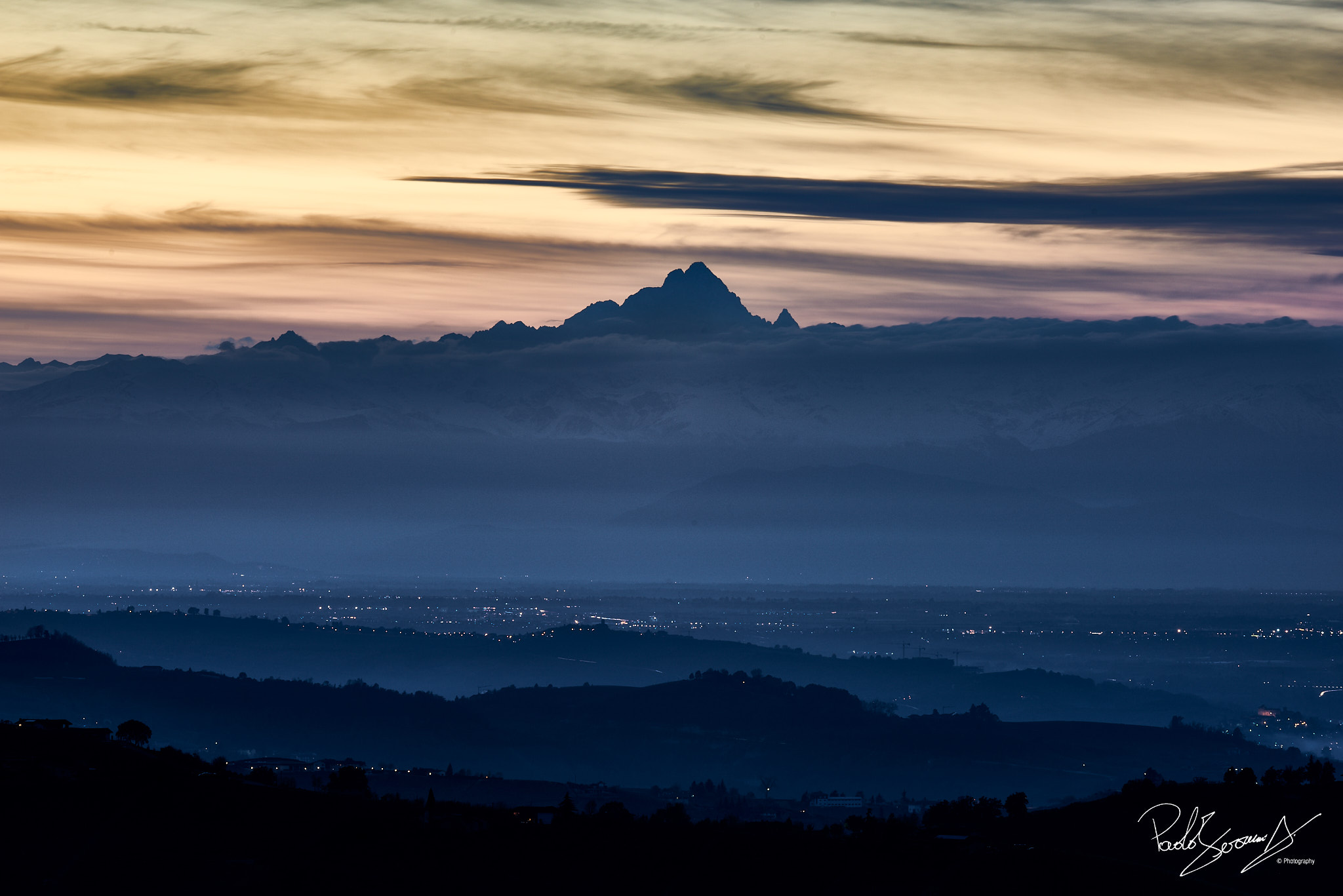 Between sunset and night