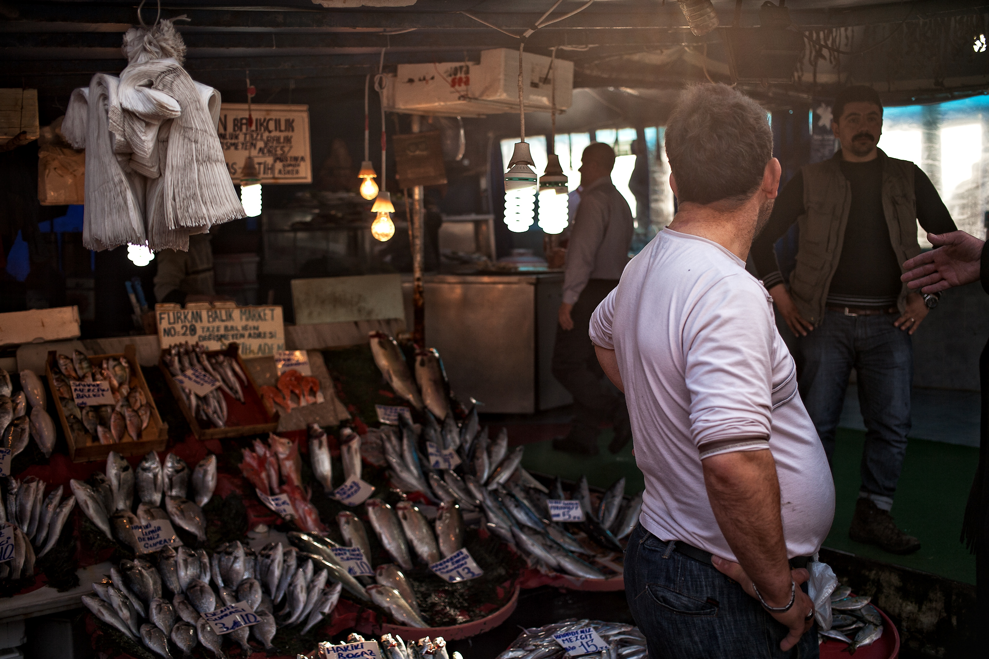 at the fish market