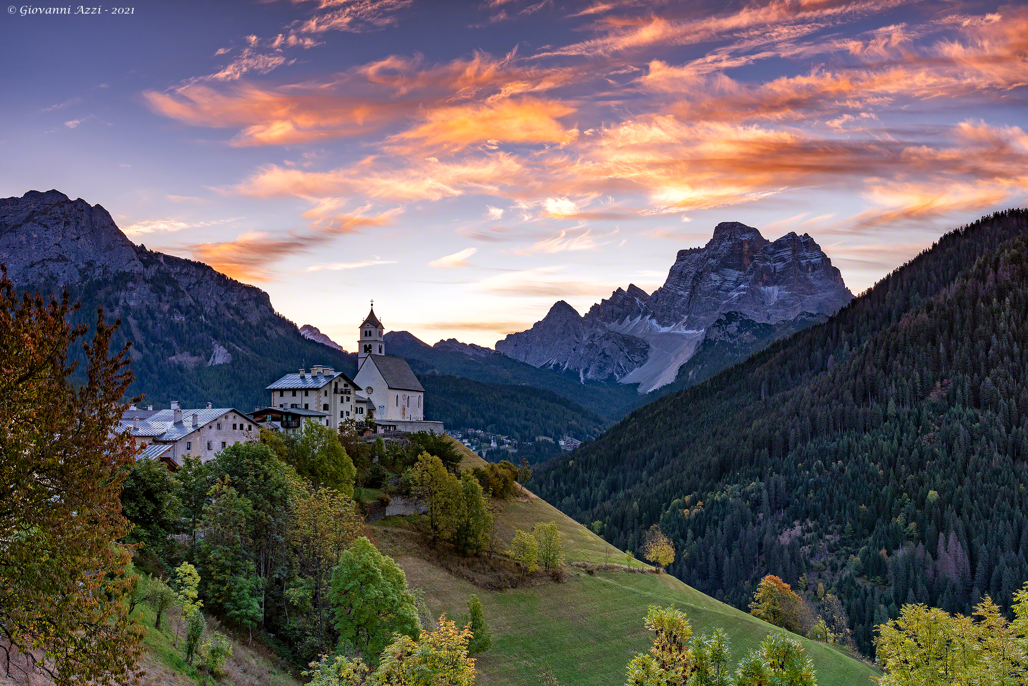 Clouds at dawn in Colle Santa Lucia