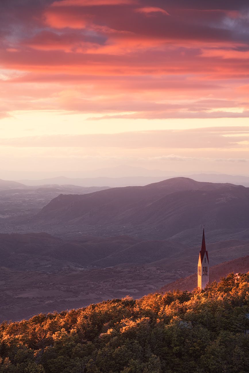 Campanile San Francesco sunset