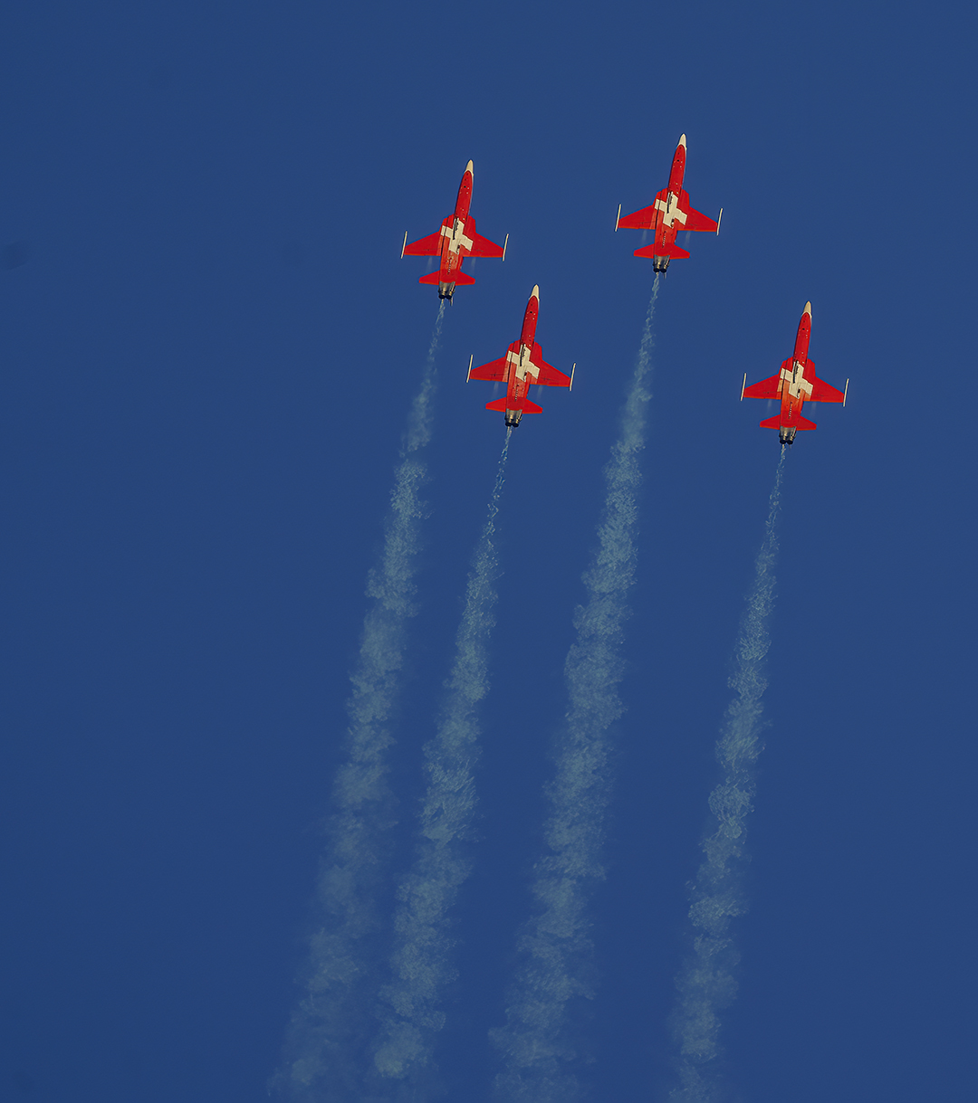 Patrouille Suisse rosso blu