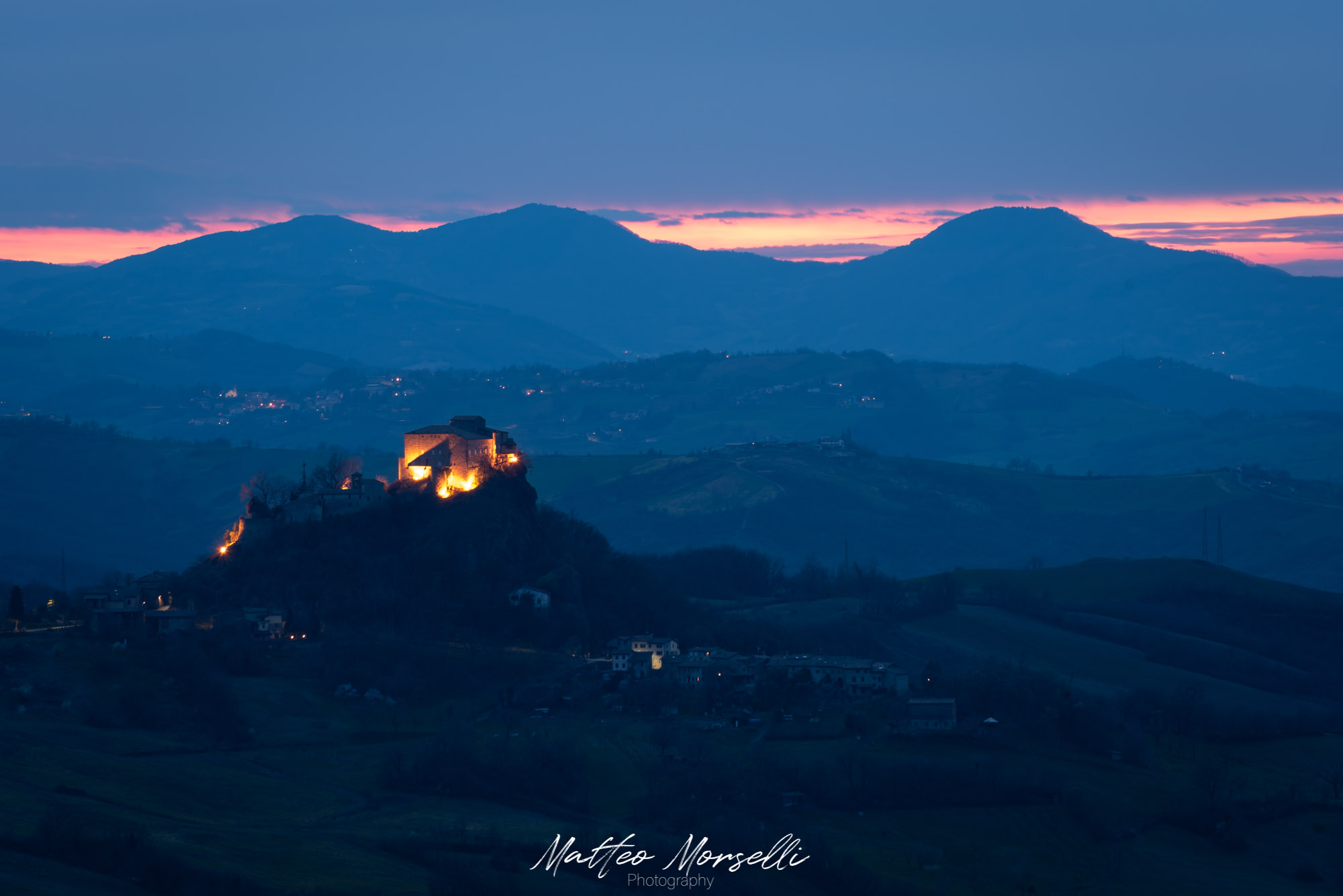 Sunset at the castle