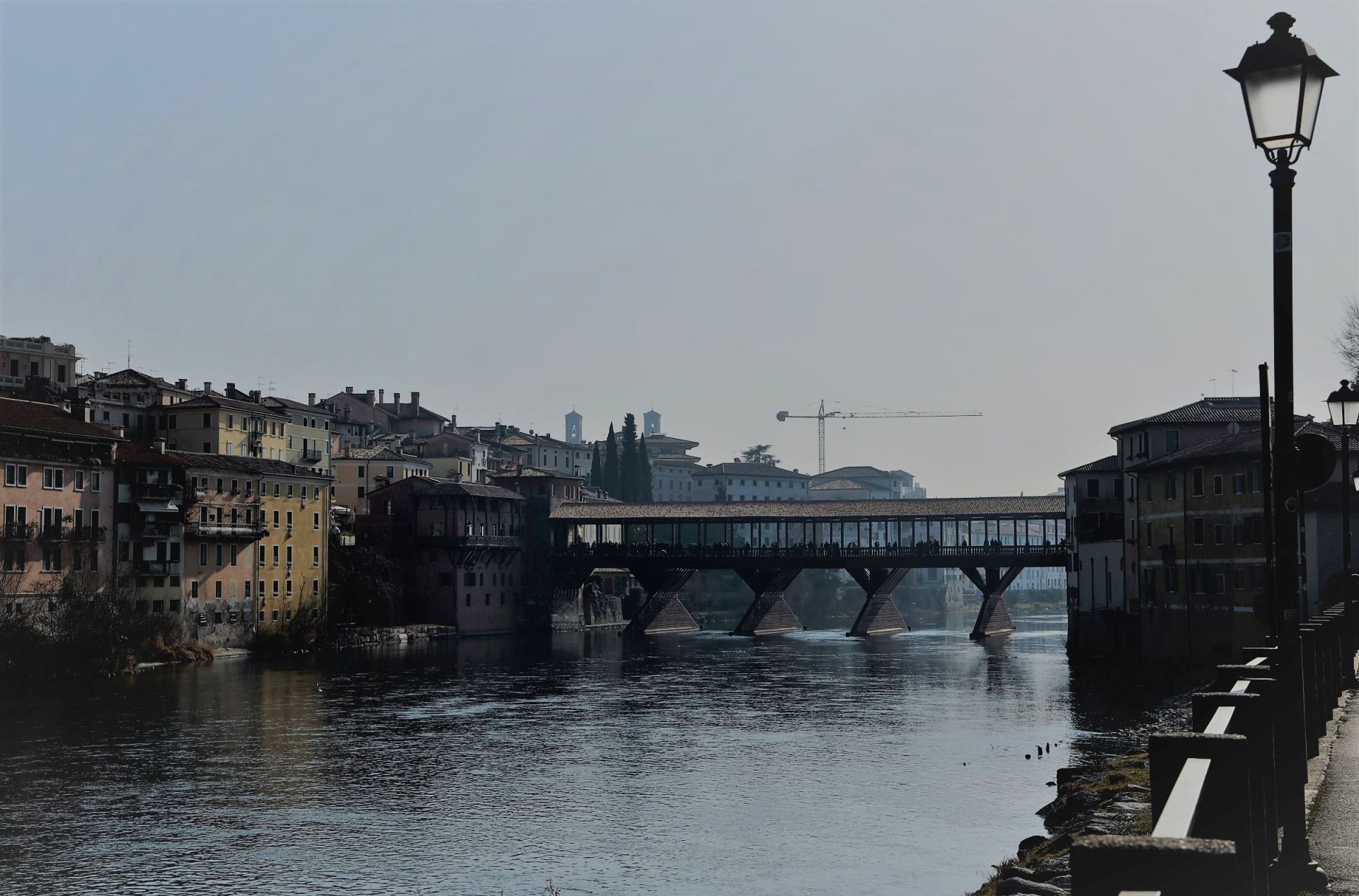 ... on the Bassano Bridge... - Bassano, the old bridge