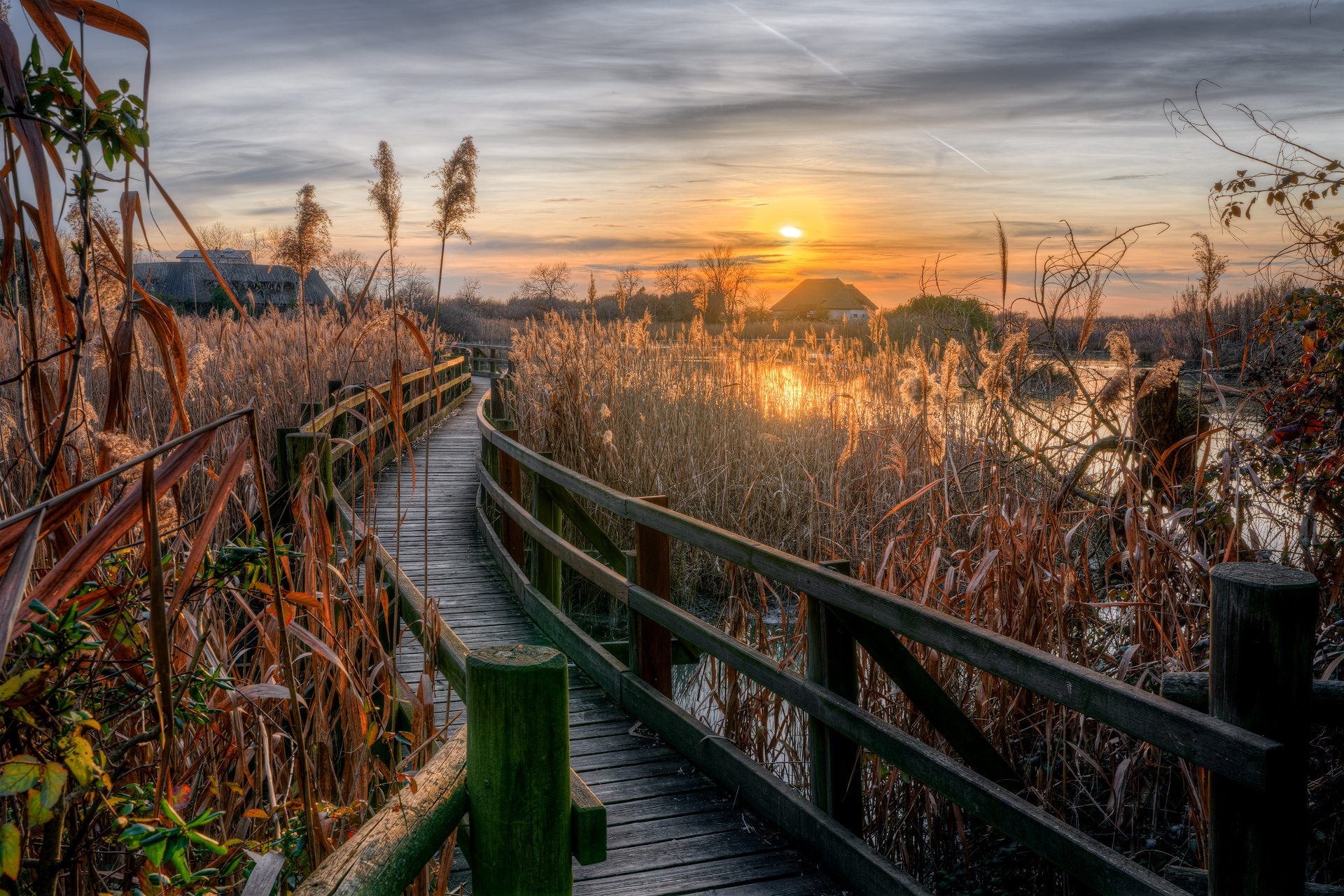 Sunset at the Canal Novo valley nature reserve