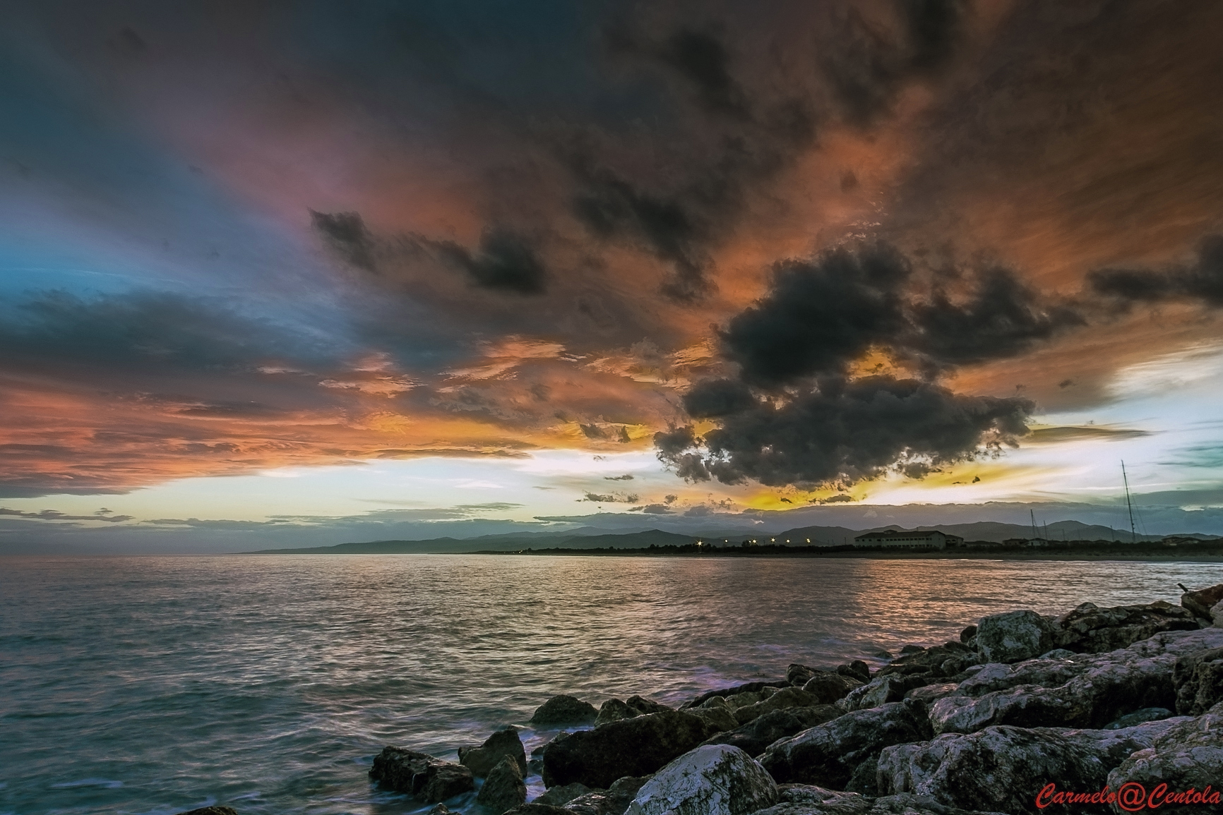 Policoro marinagri tramonto sul pollino