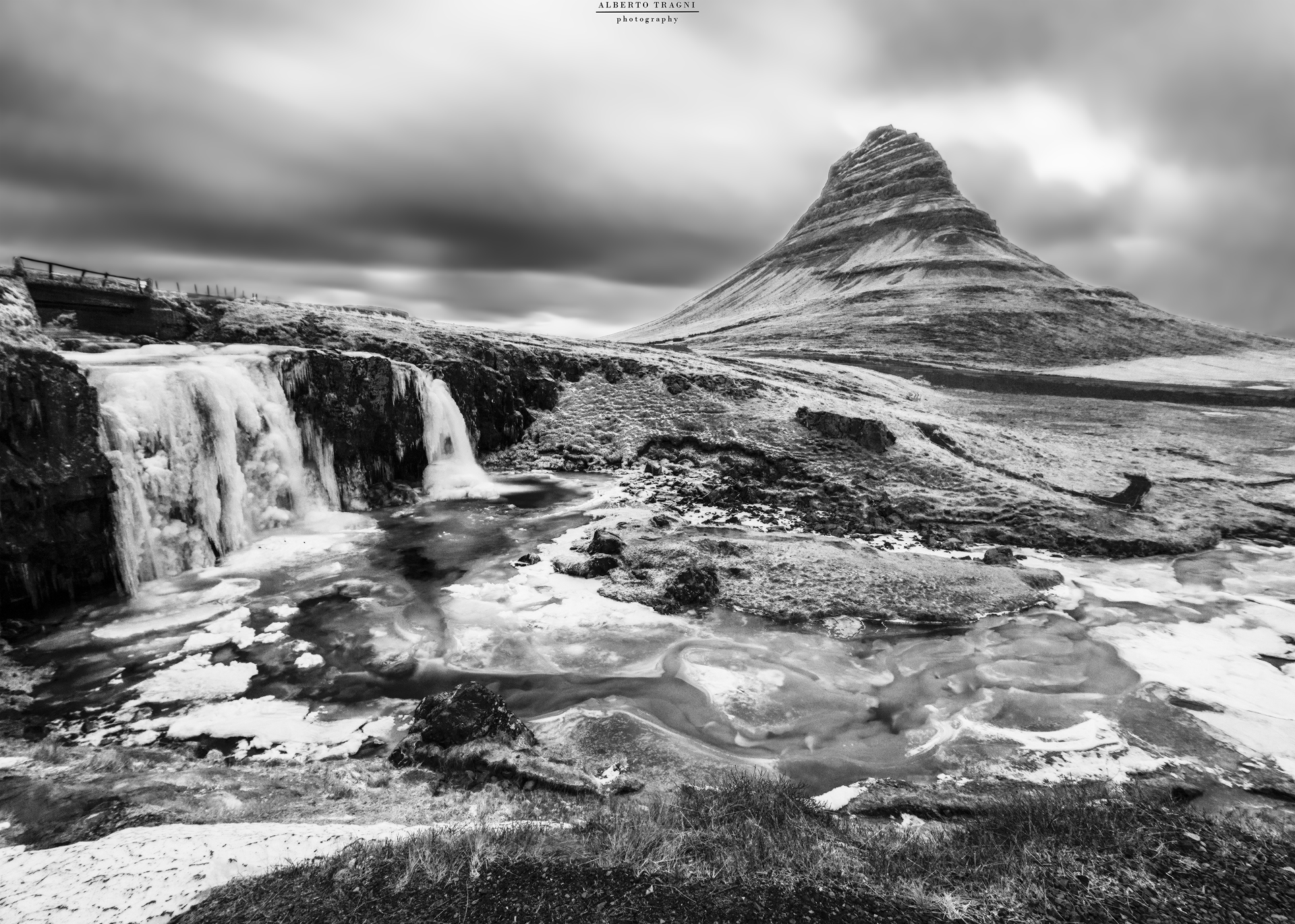 kirkjurfell in b&w