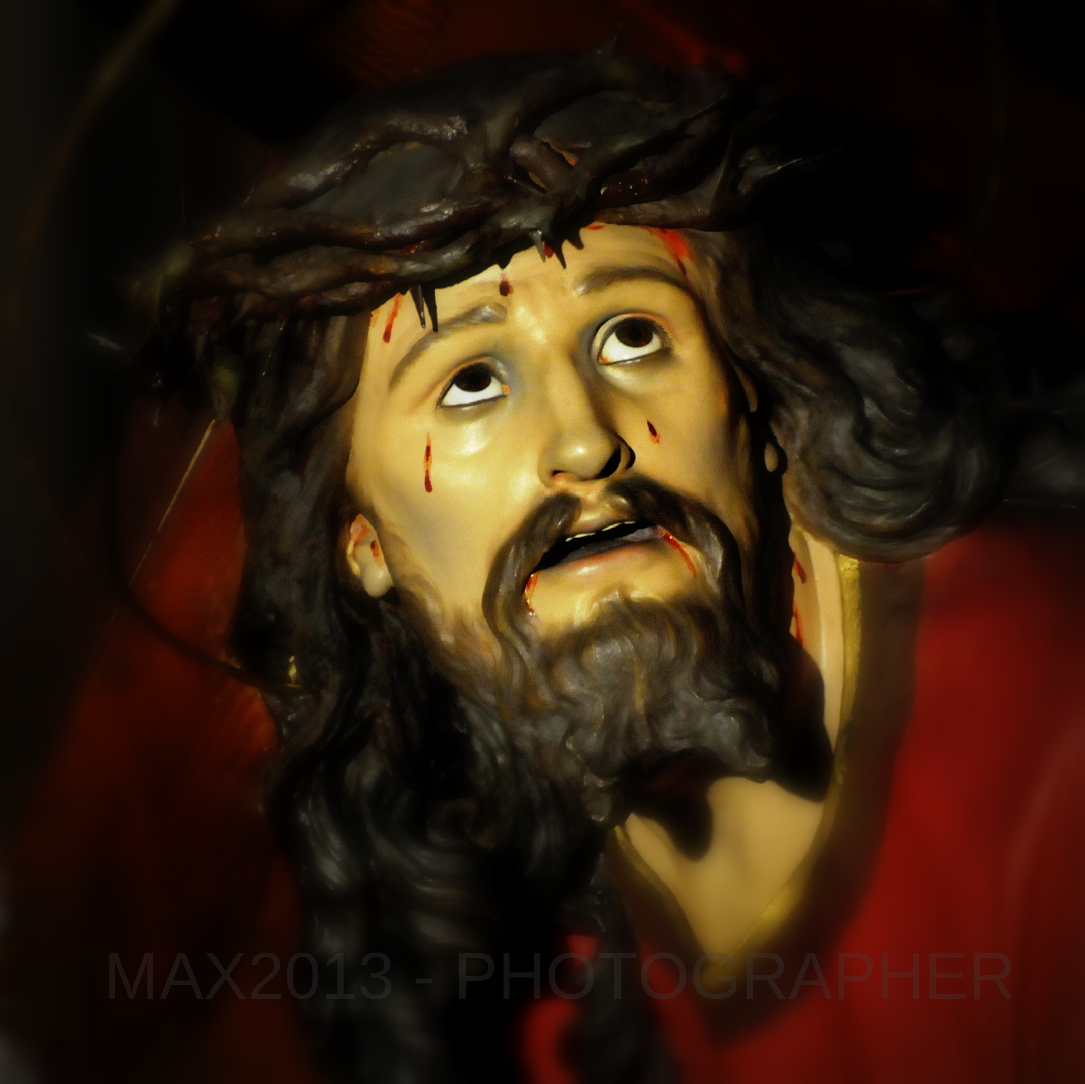 Statua di Gesù durante i Riti della Settimana Santa