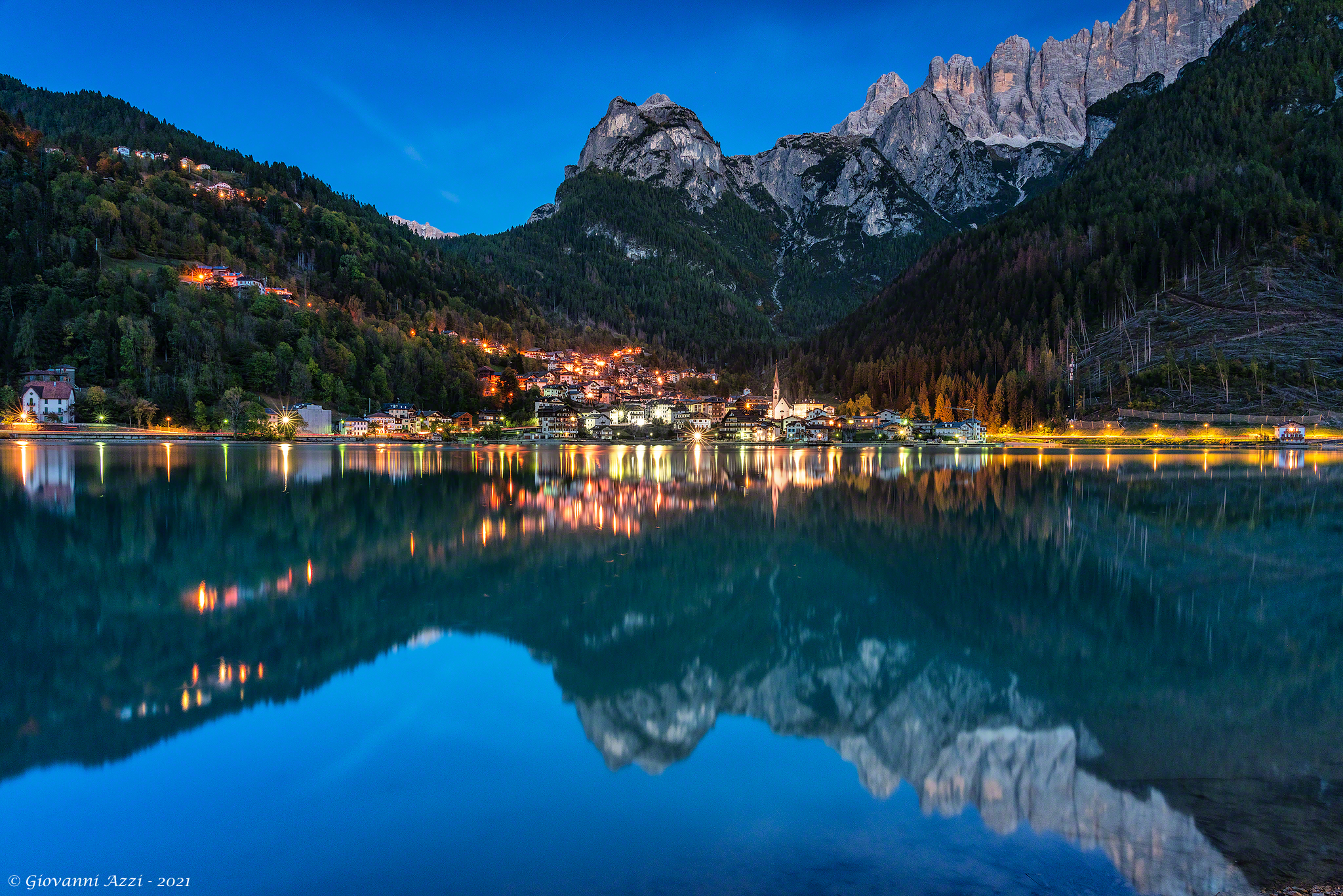 The evening of Alleghe