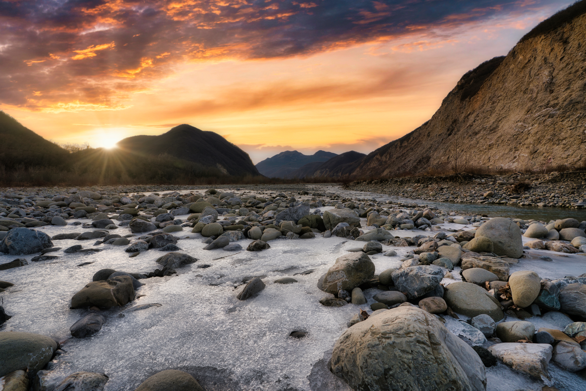 Triassic chalks sunset