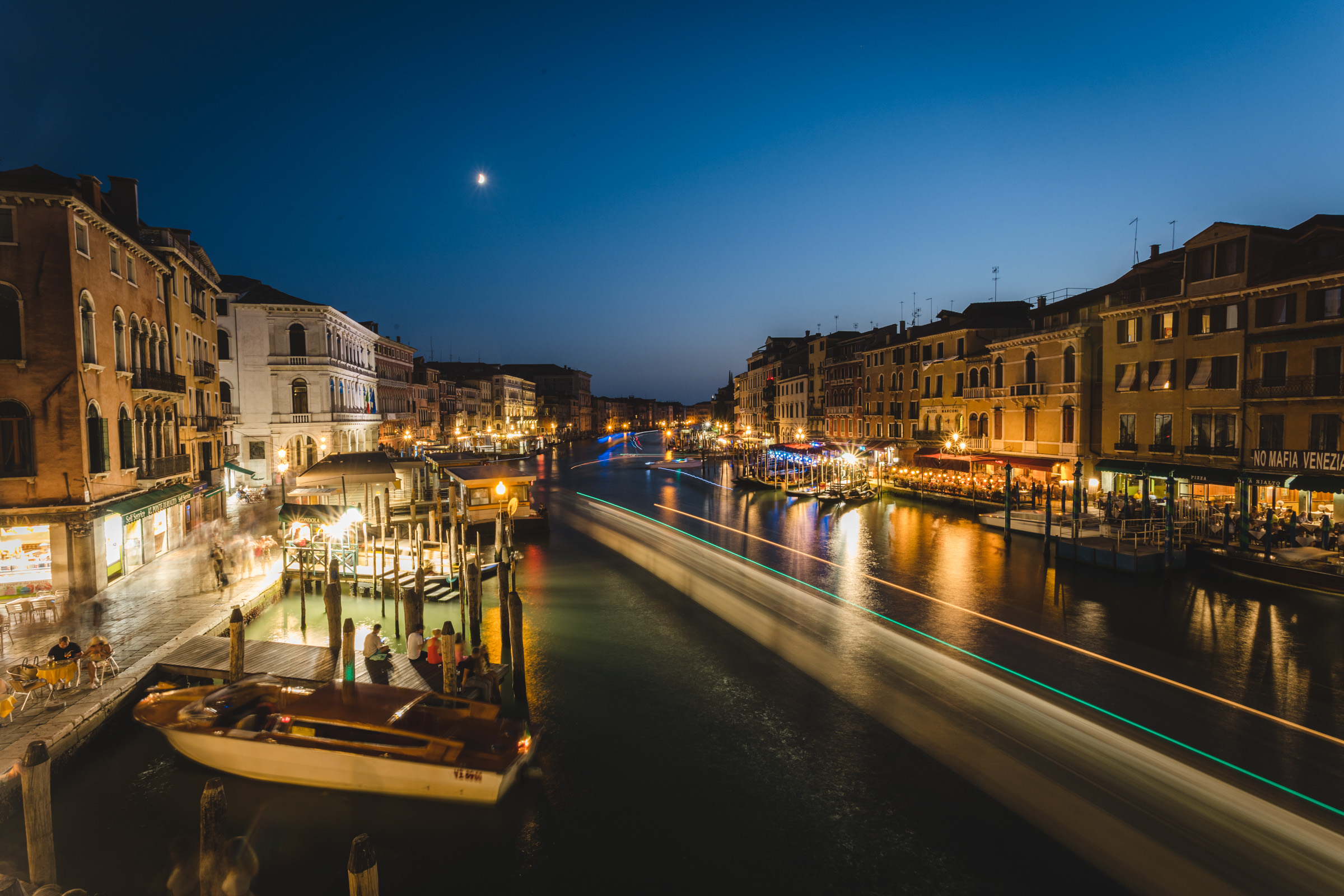 First lights on the Grand Canal