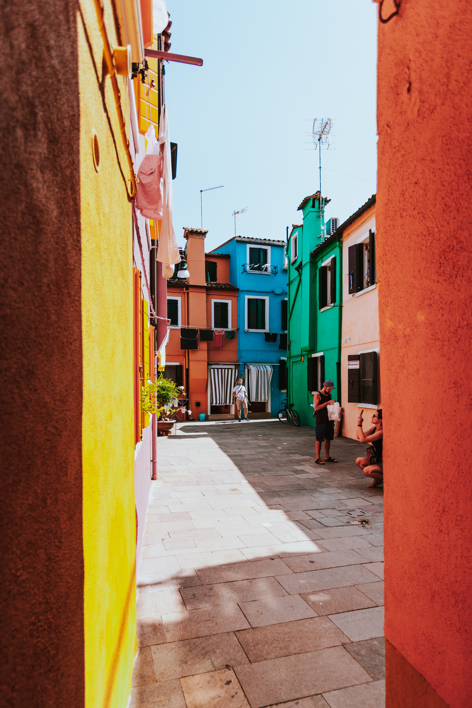The colorful views of Burano
