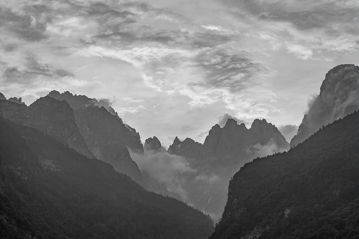 Skyline above Lake Molveno