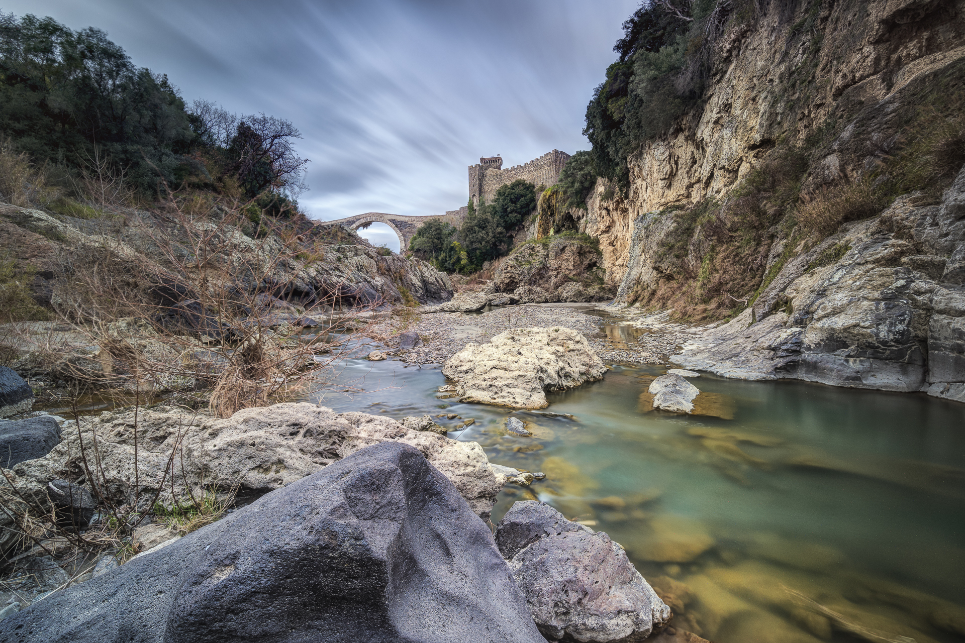 In the Gorges of Fiora in Vulci and Castello dell'Abbadia