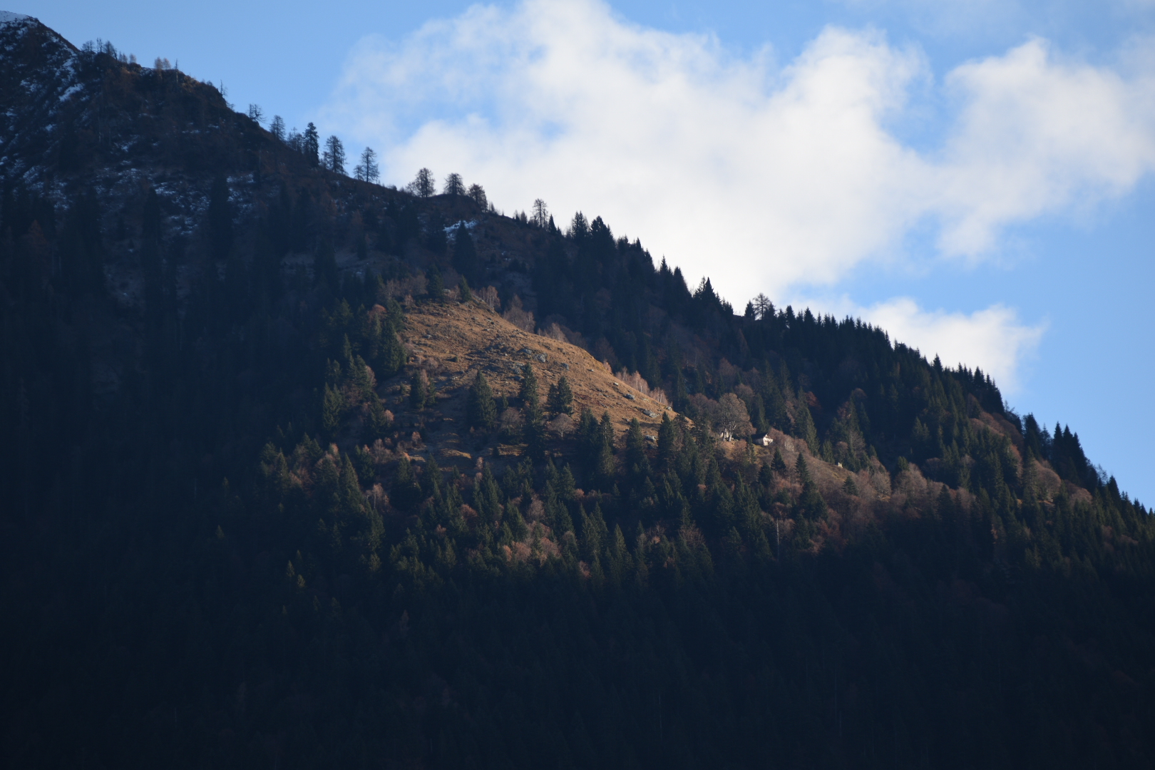 The mountain in front