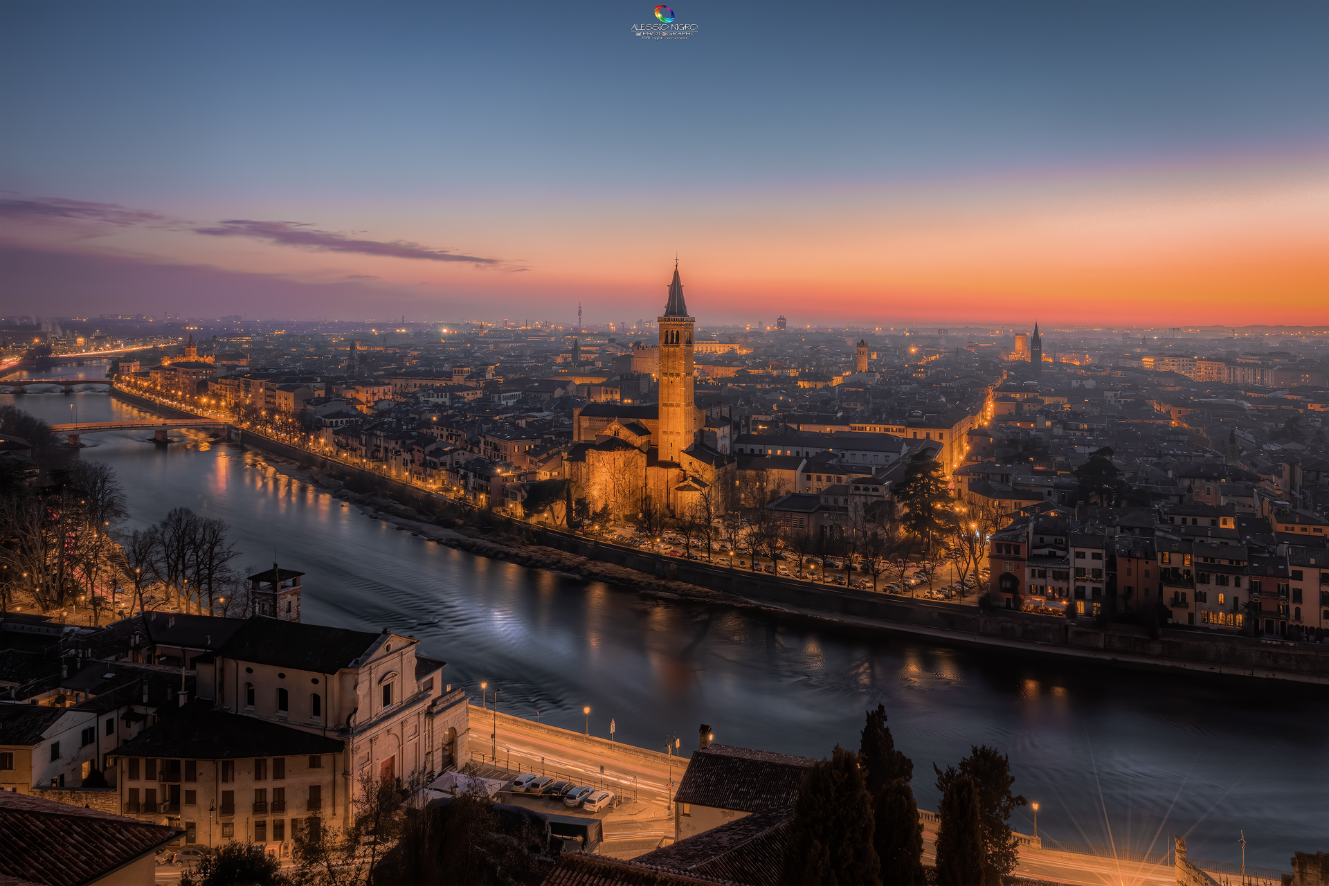 Tramonto su Verona