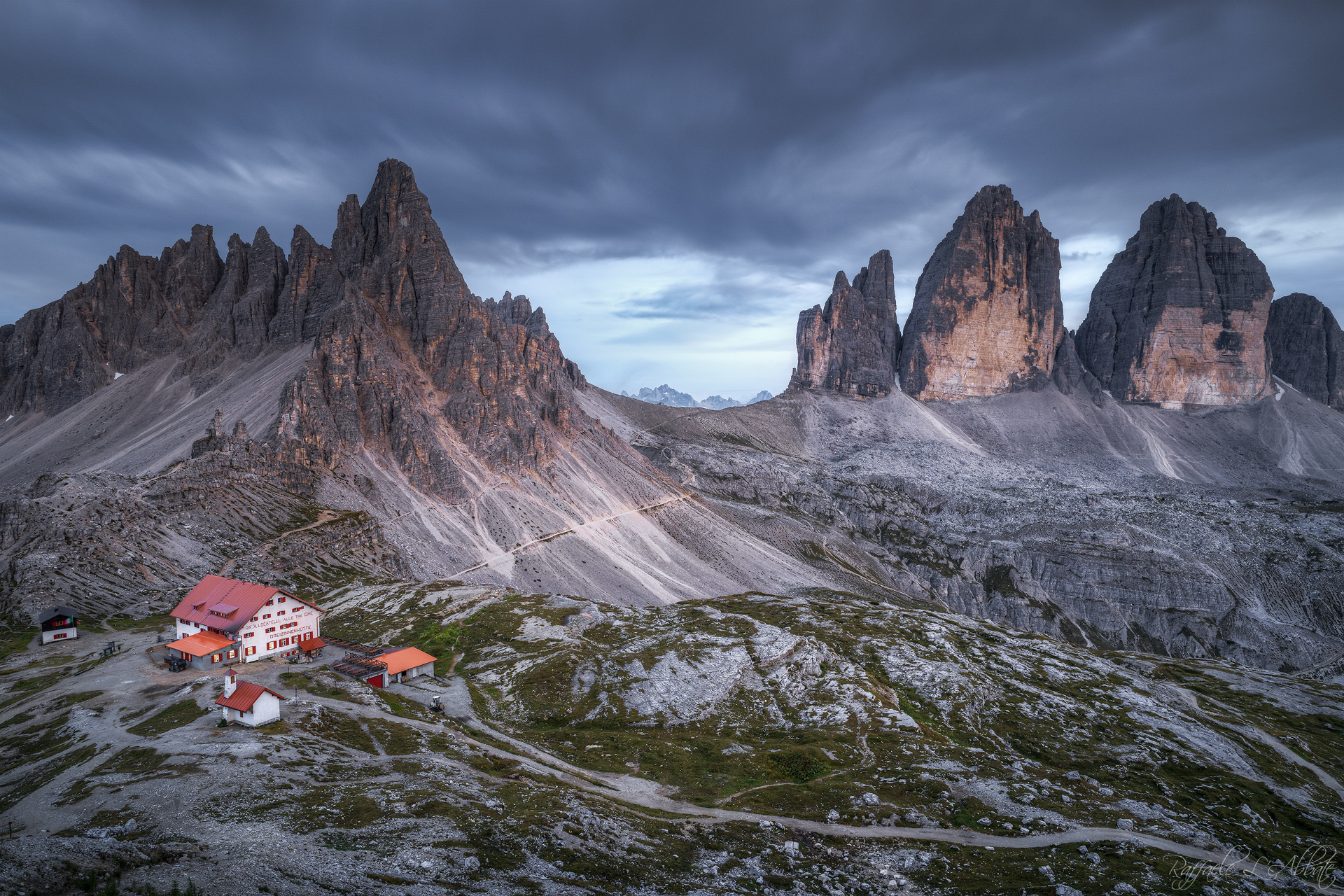 il Rifugio e le tre Cime di Lavaredo