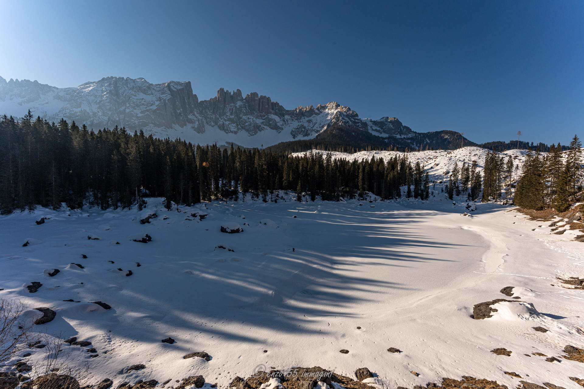 caress lake in winter