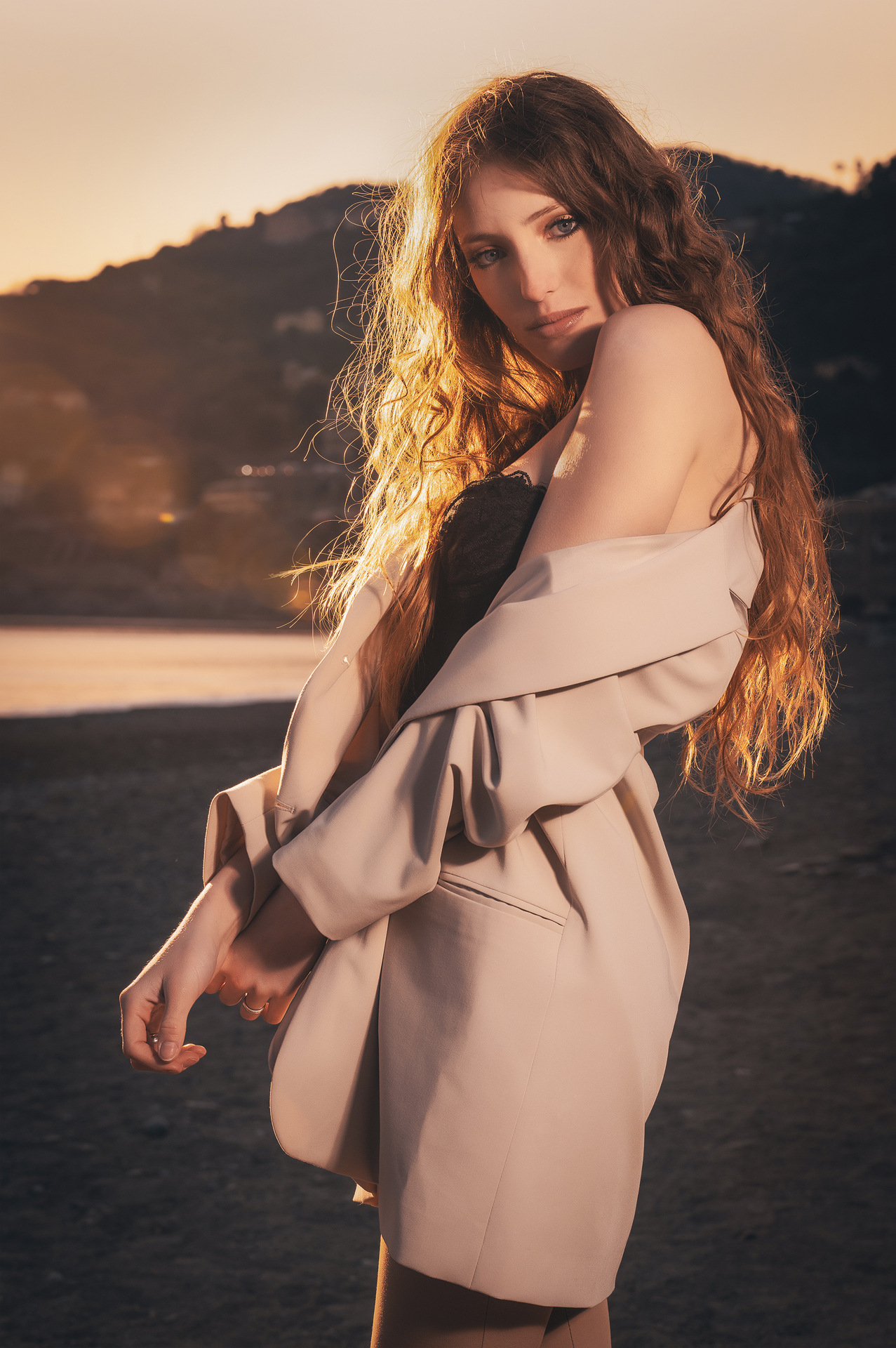At the sunset