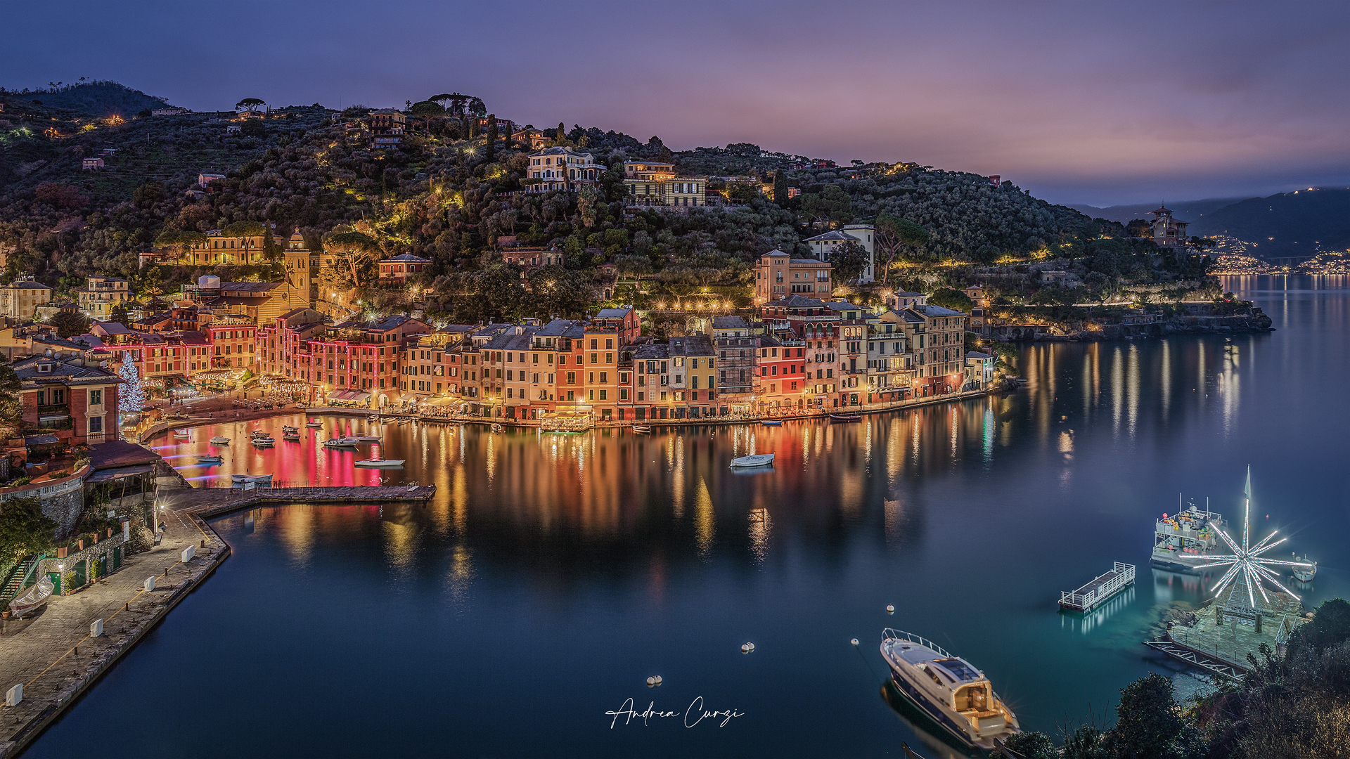 View of Portofino at Christmas
