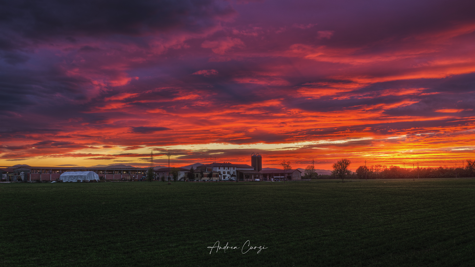 Sunset from the balcony of the house
