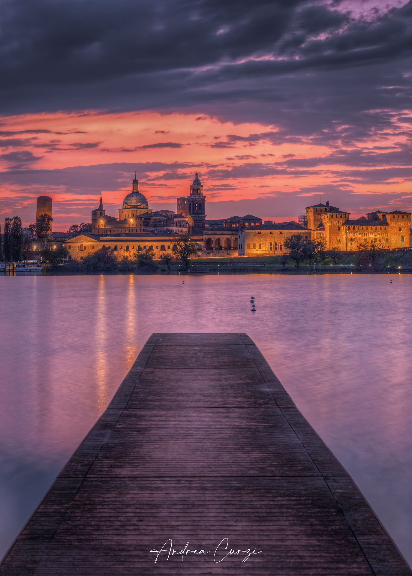 Mantua Skyline at Sunset