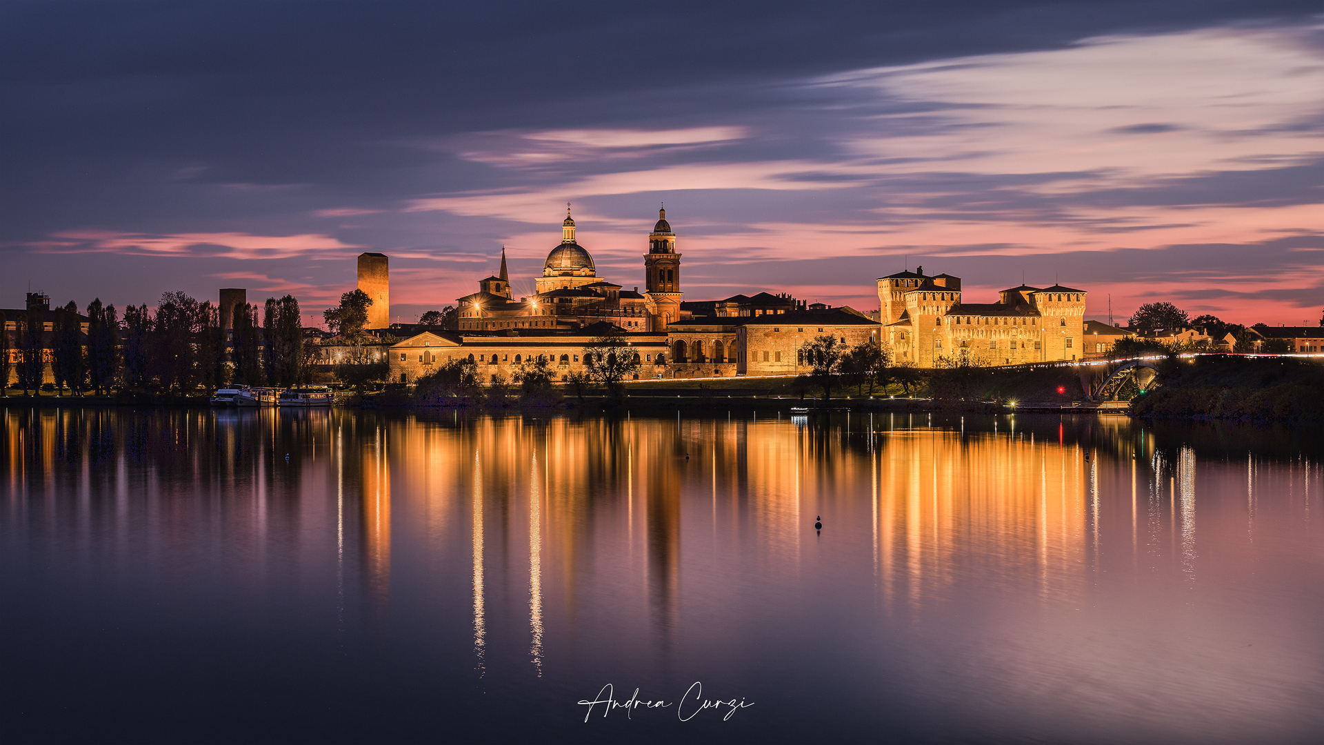 Mantua Skyline at Sunset