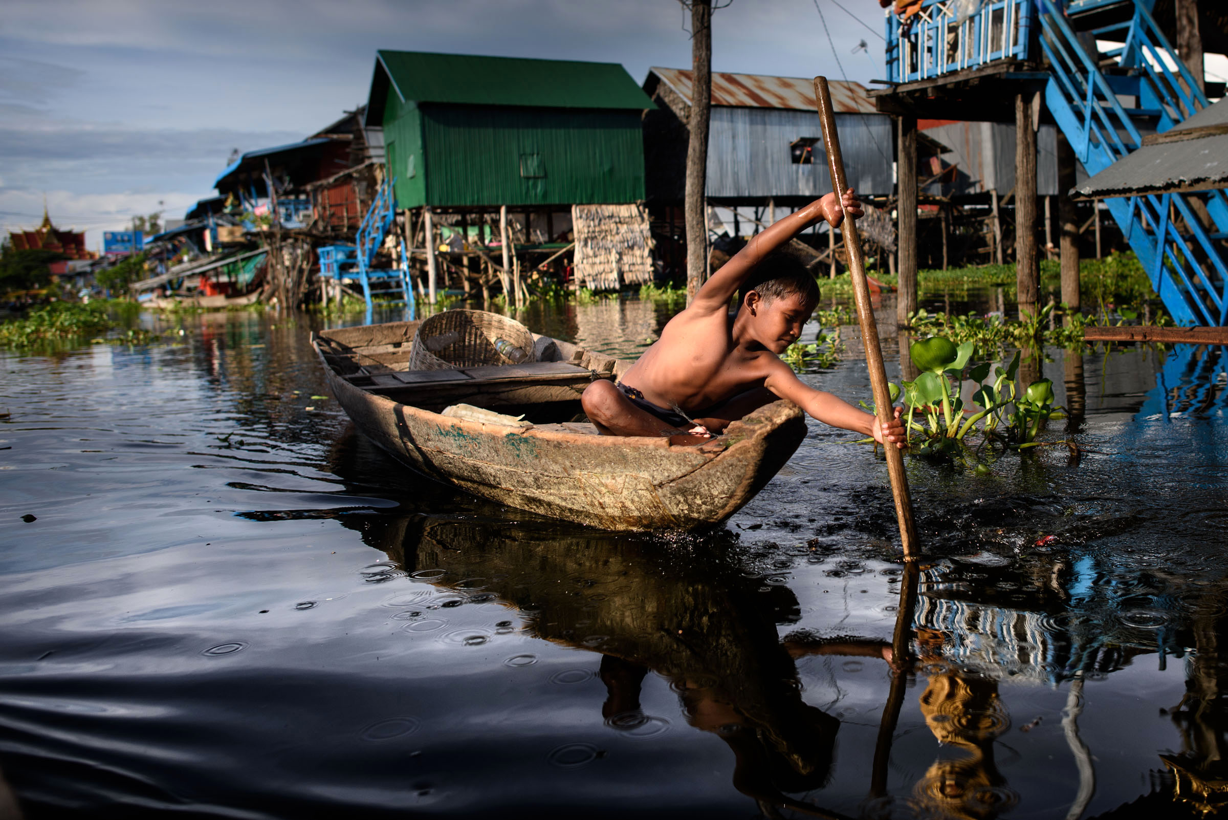 Villaggio su palafitte, Cambogia