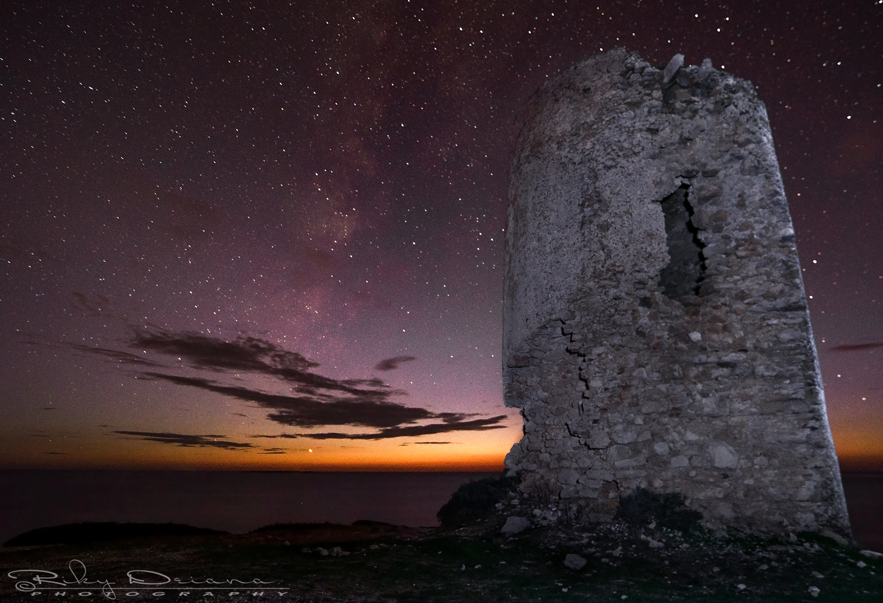 Ancient remains under the milky way