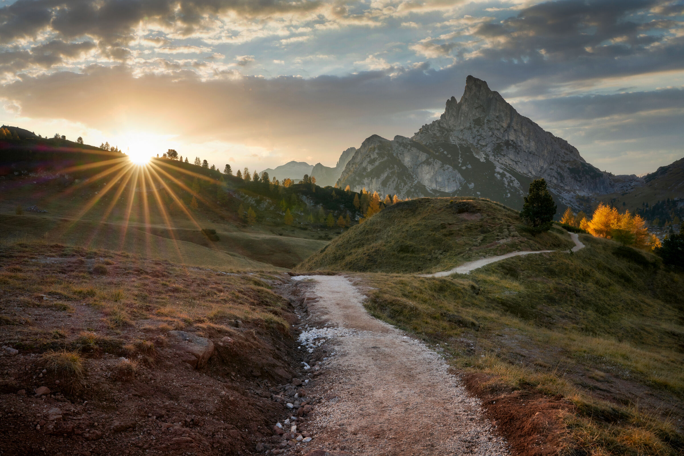 Falzarego pass, sunset