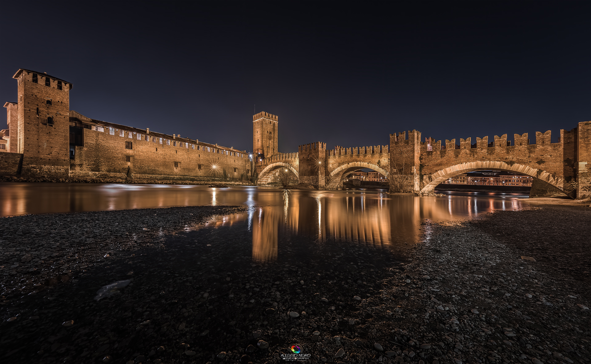 Ponte di Castelvecchio in Notturna