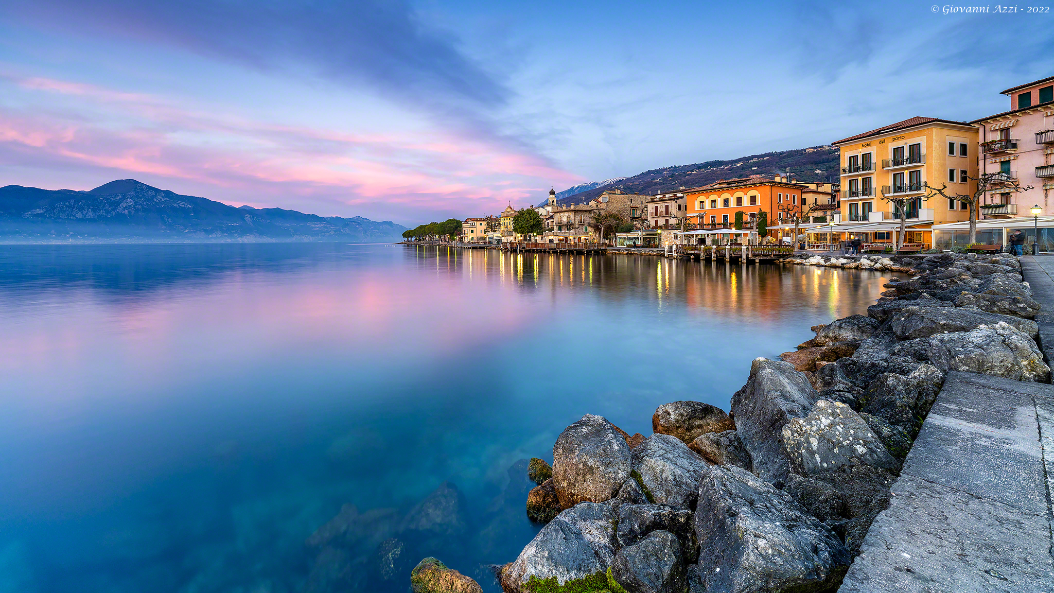 Sunset at the lakefront of Torri del Benaco