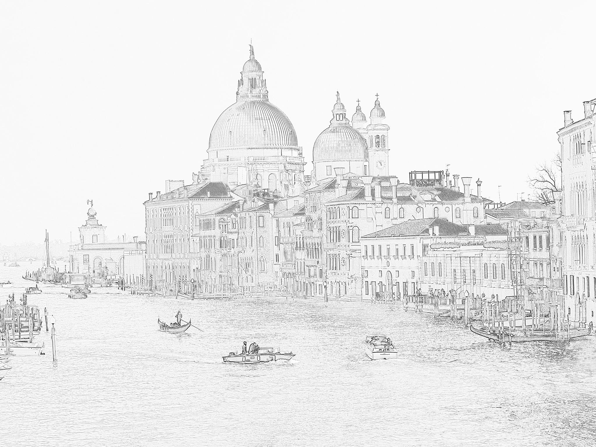View of the Grand Canal from the Accademia's Apo te