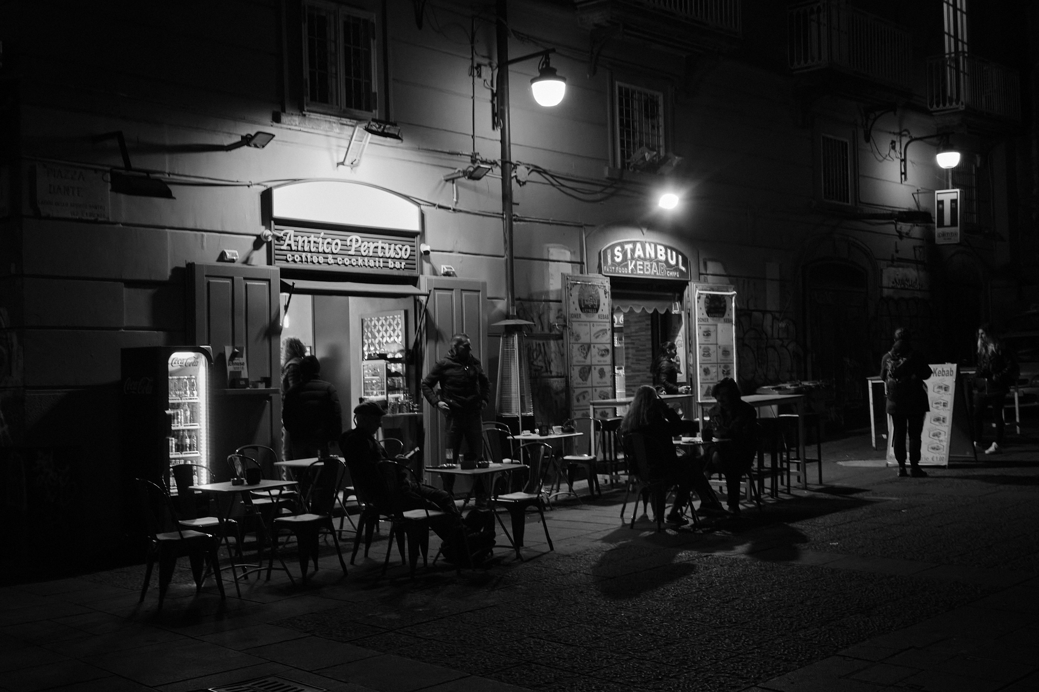 Piazza Dante by night, Naples