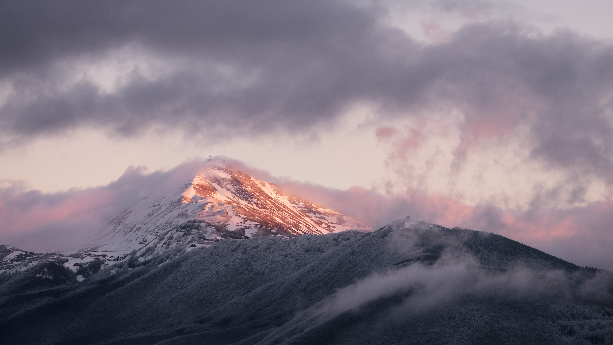 Sunset in the Apennines