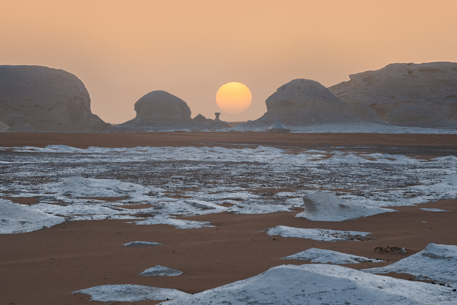 Sunset in the White Desert