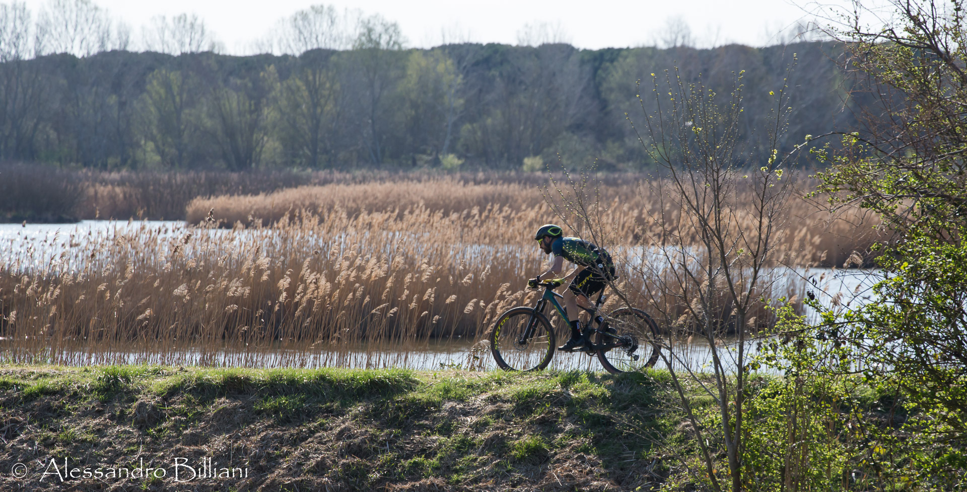 Biker in the Lagoon