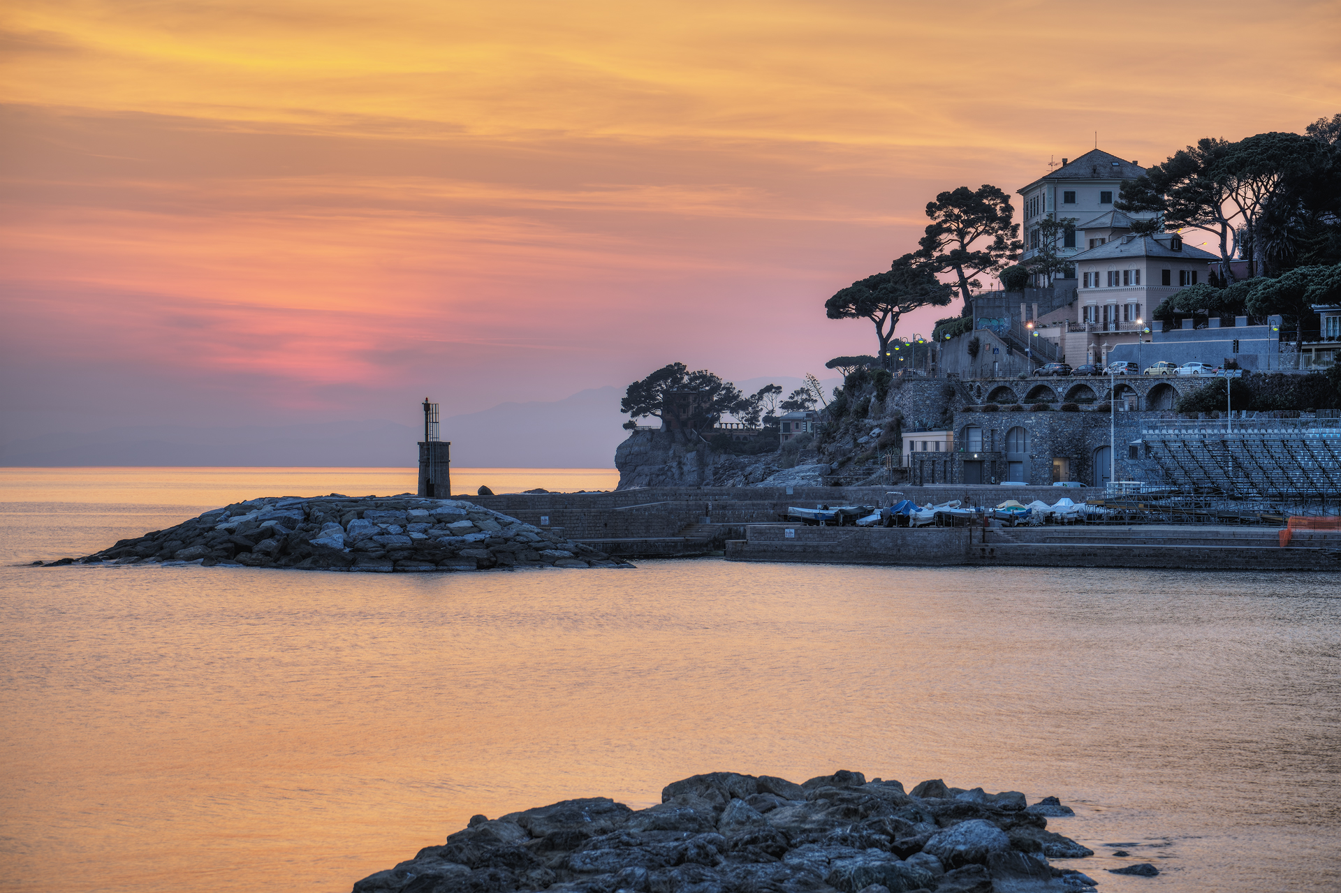 Sunset over Recco