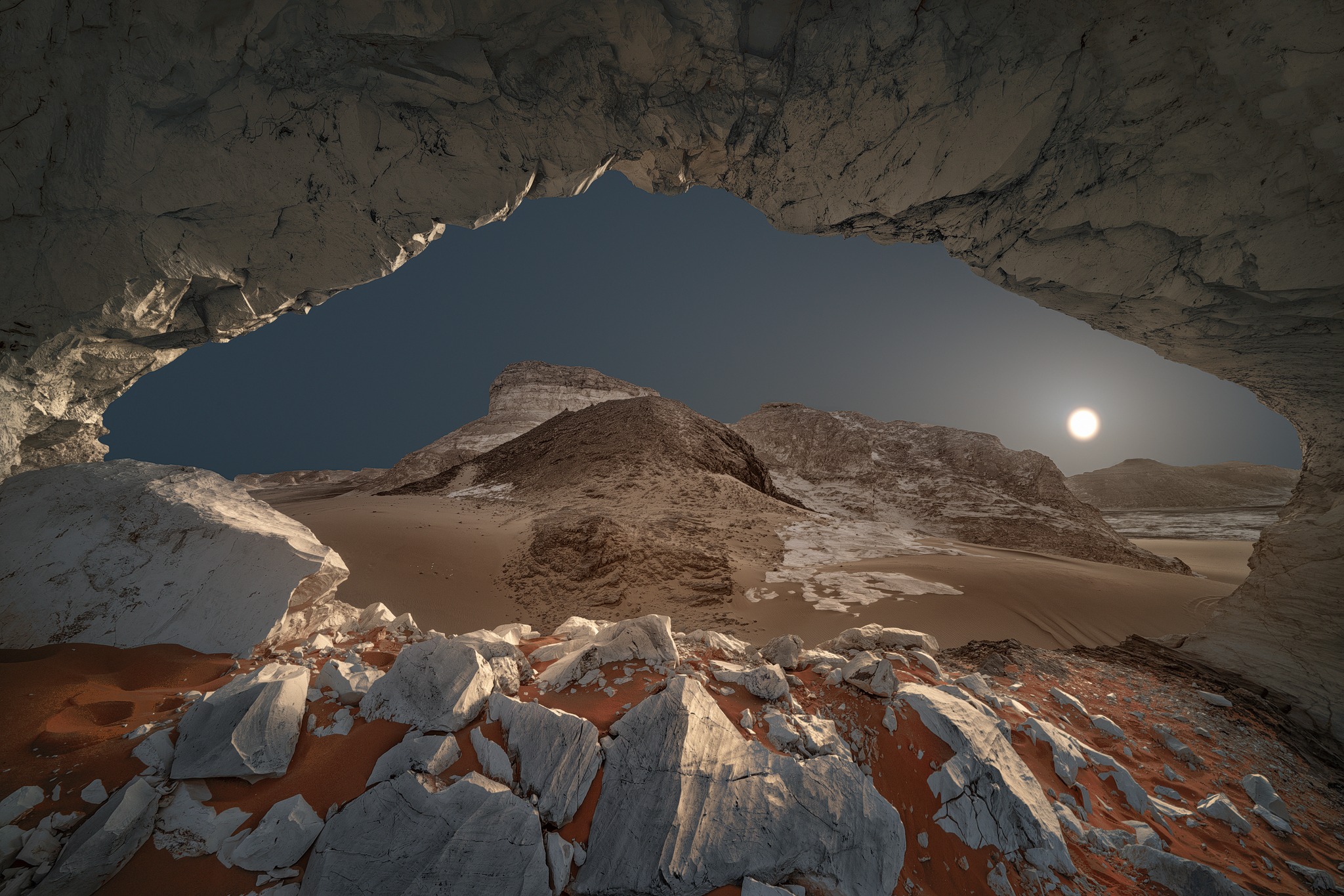 L'alba nel White Desert