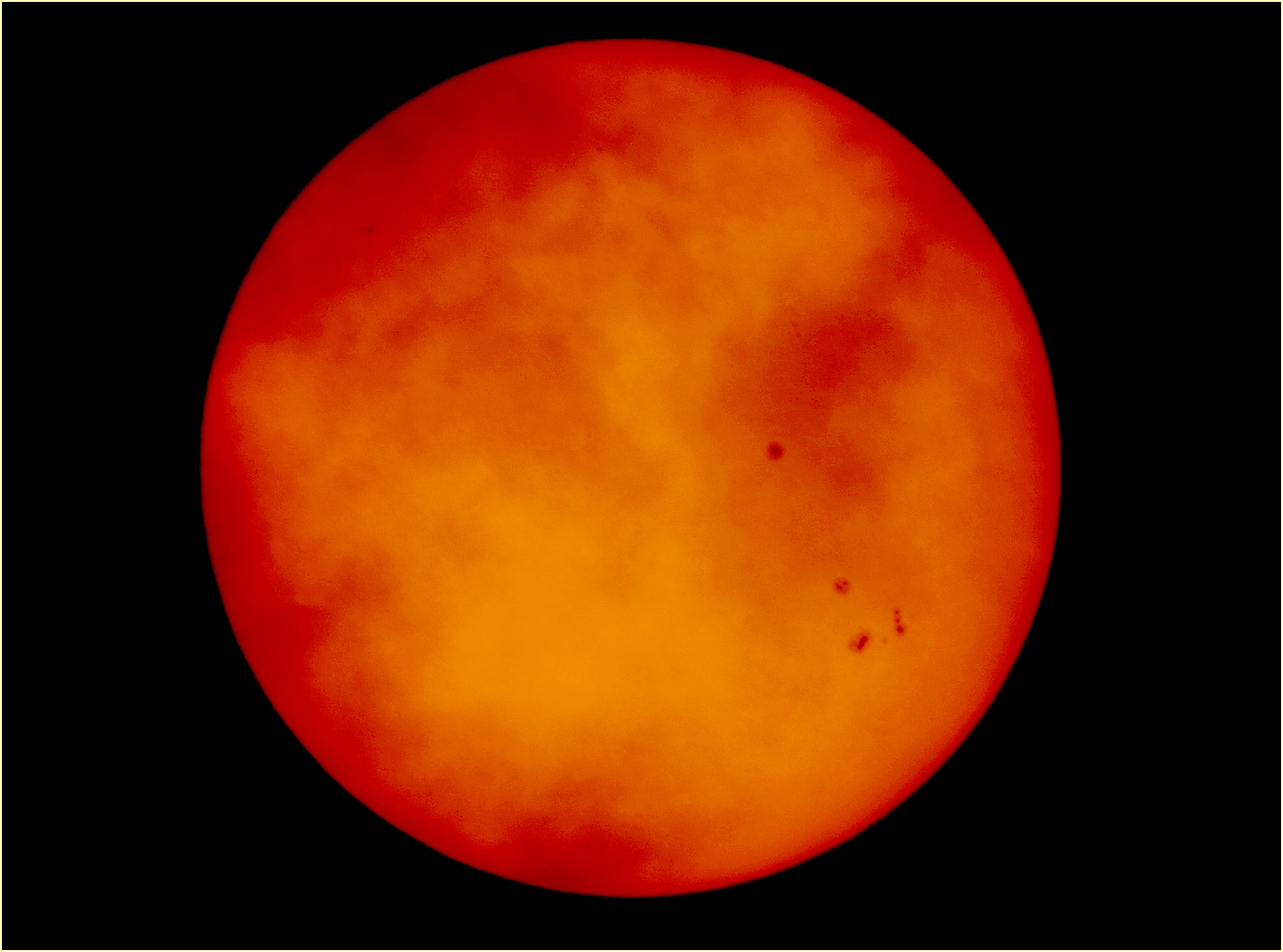 '' today 16.30 '' sunspots