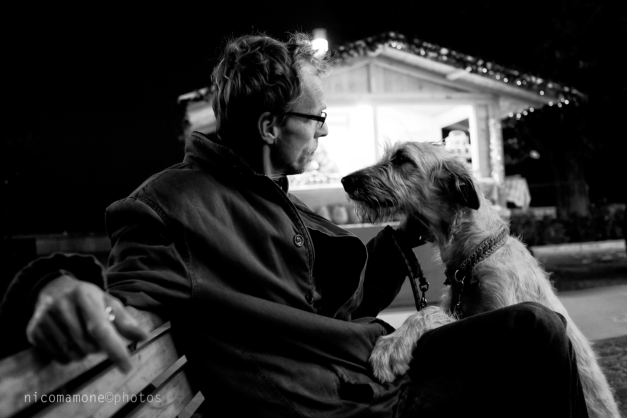 "And the man met the dog"
