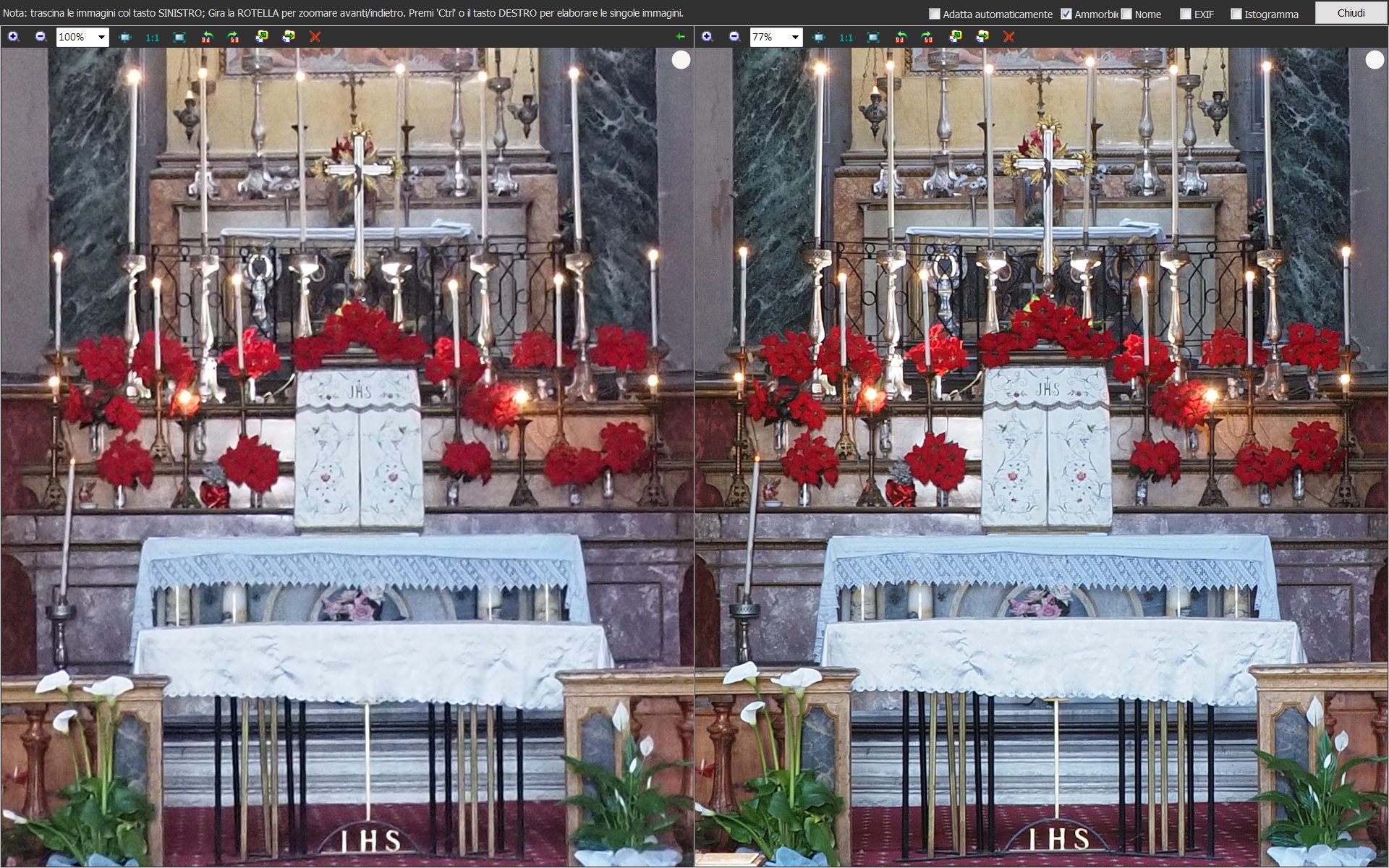 Comparison of normal hires in church